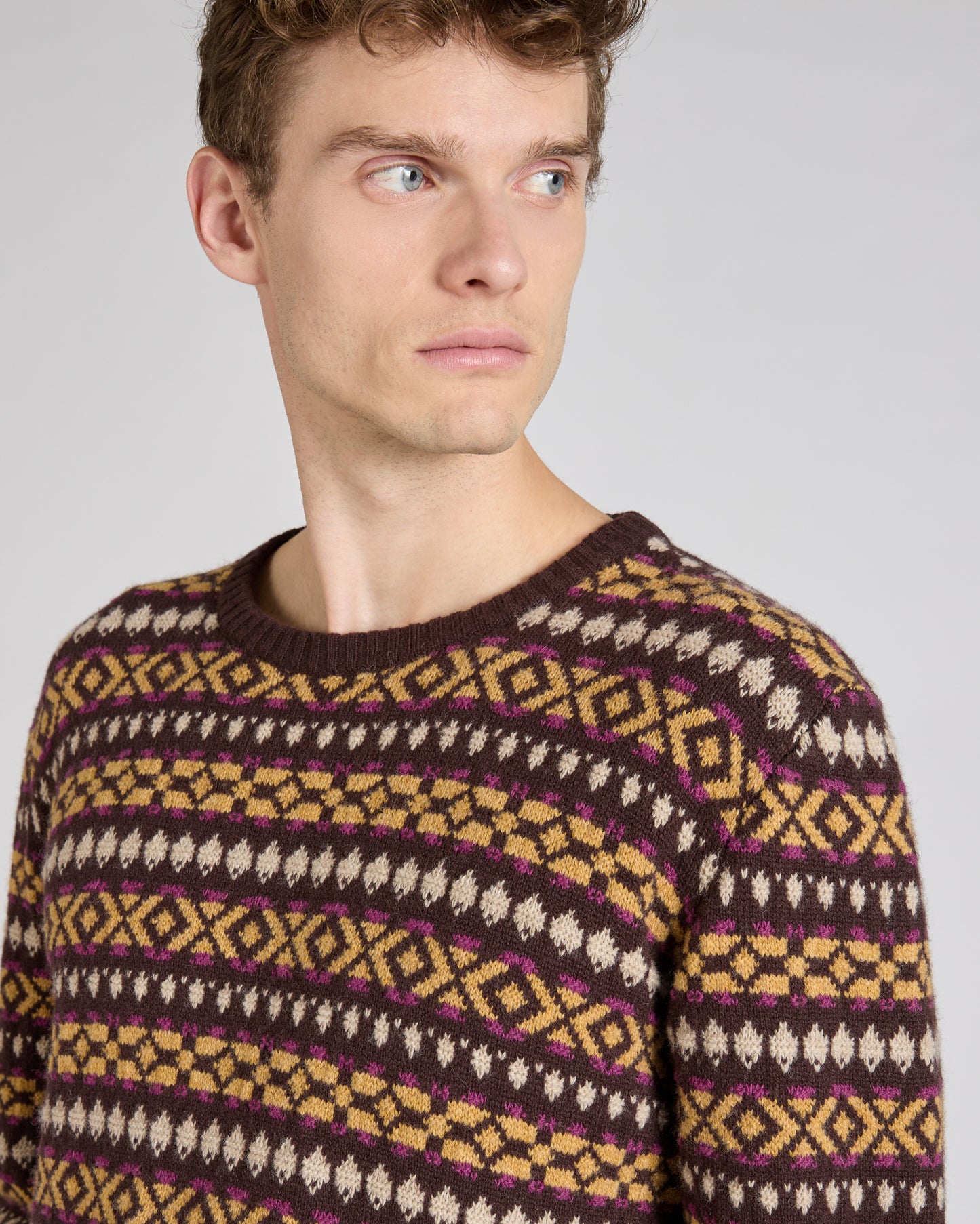 ジーロンウール・スリムフィットクルーネック