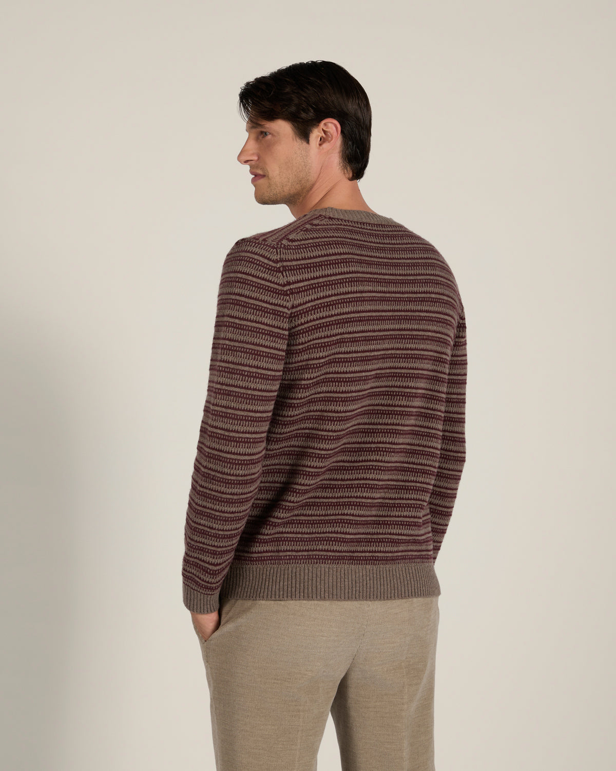 Girocollo slim fit in lana Geelong