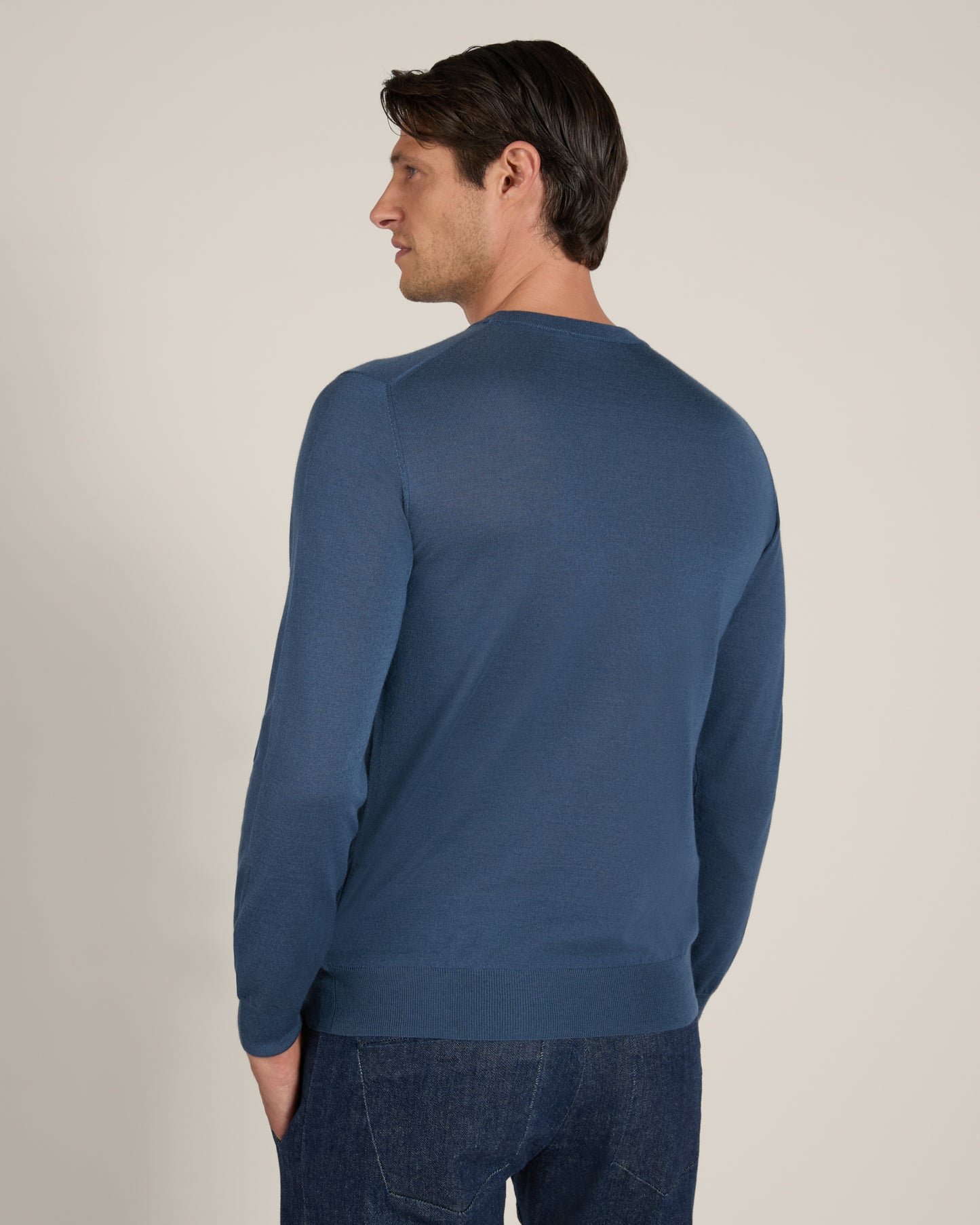 Cashmere and silk slim fit crewneck sweater