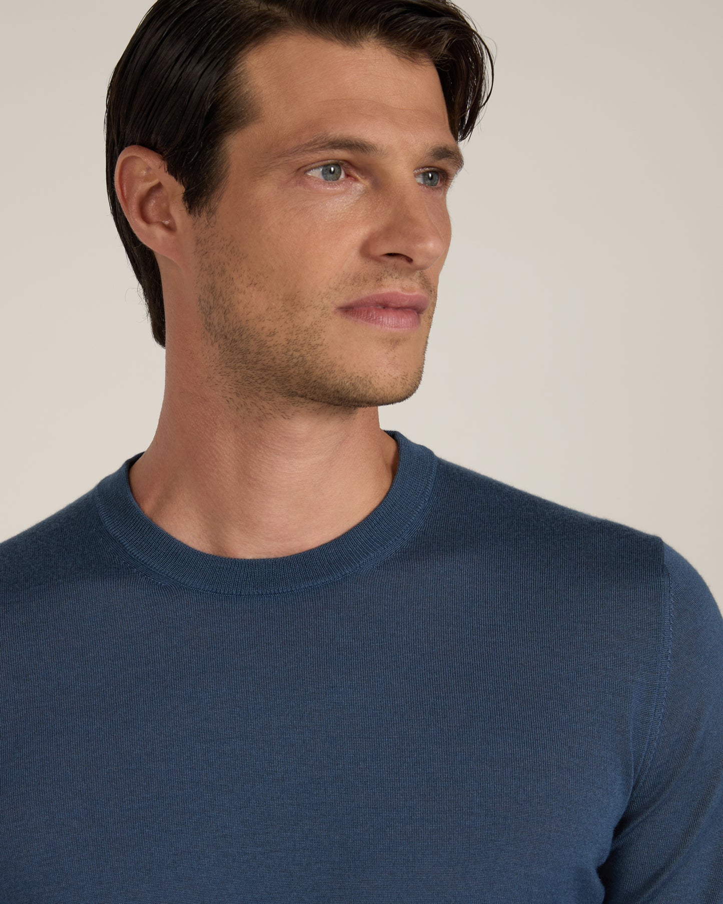 Cashmere and silk slim fit crewneck sweater