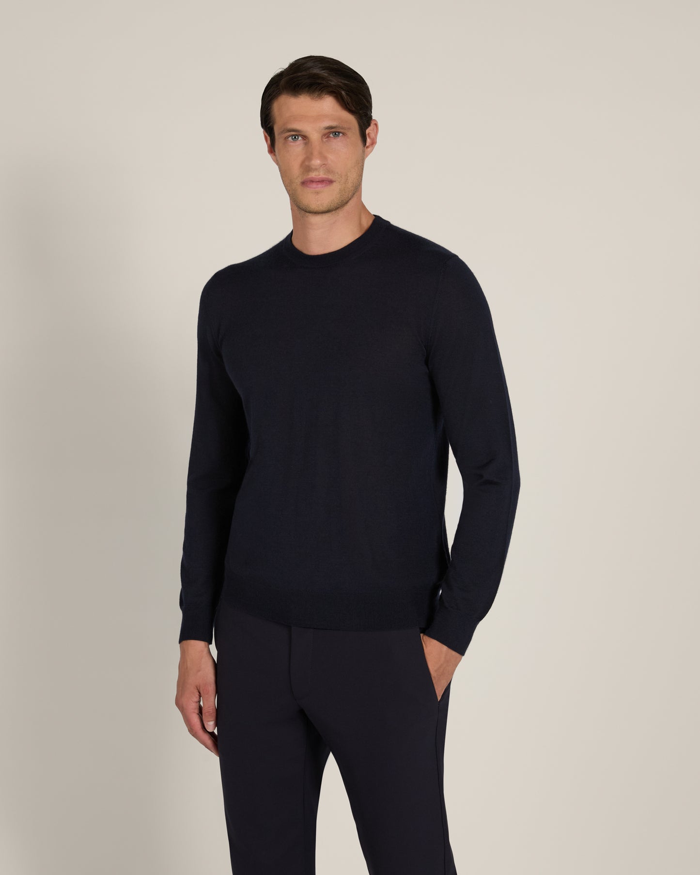 Cashmere and silk crewneck sweater