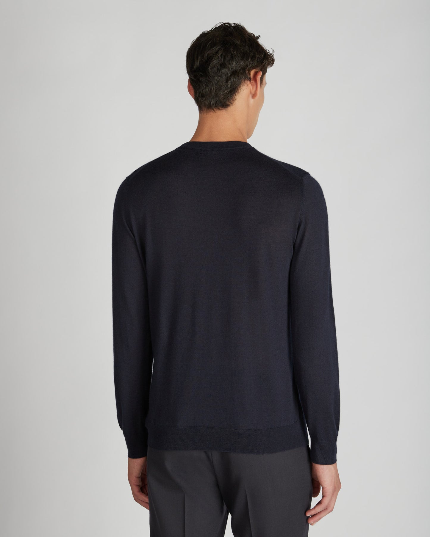 Girocollo slim fit in cashmere e seta