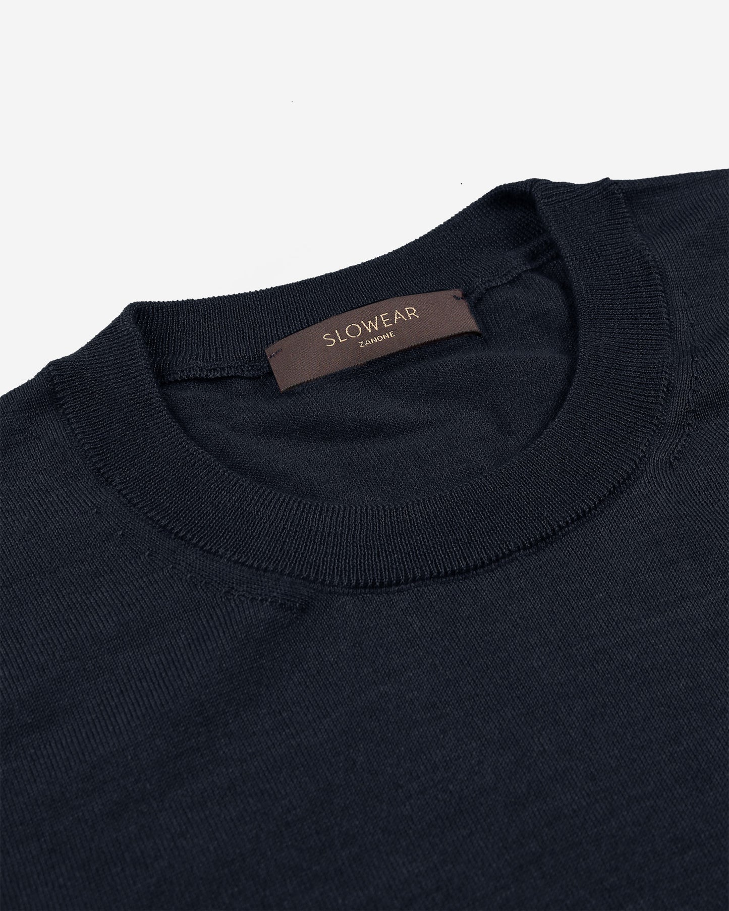 Girocollo slim fit in cashmere e seta