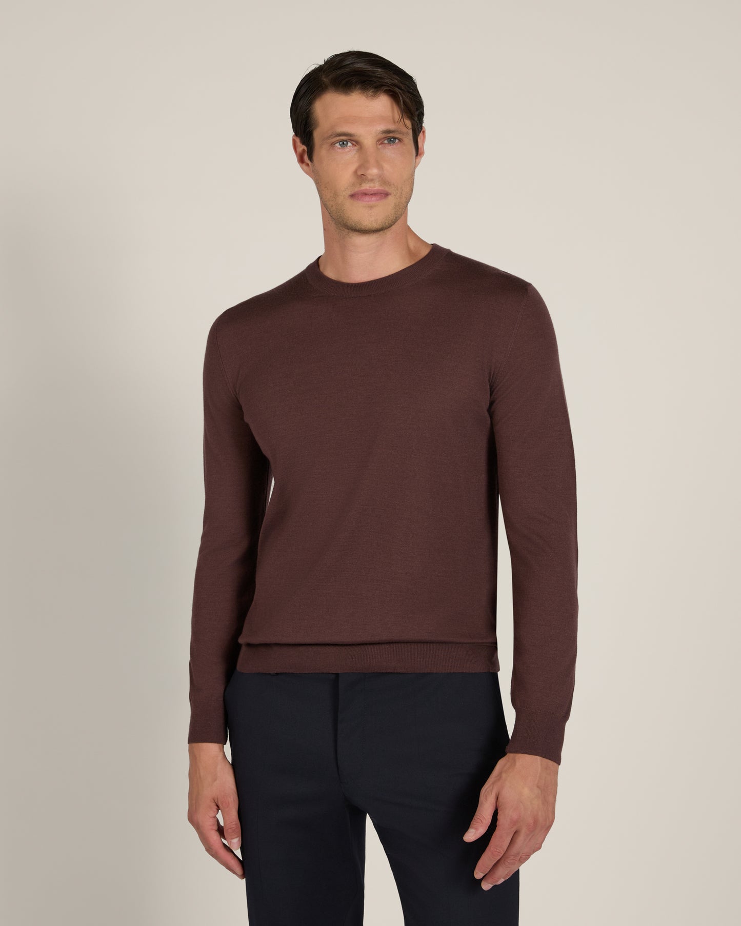 Cashmere and silk slim fit crewneck sweater