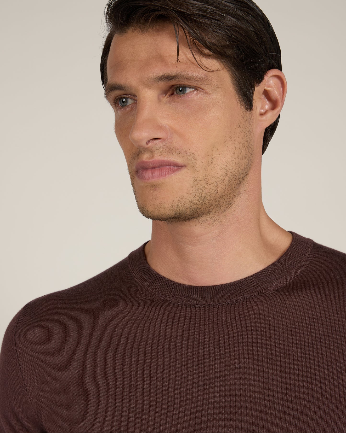 Cashmere and silk slim fit crewneck sweater