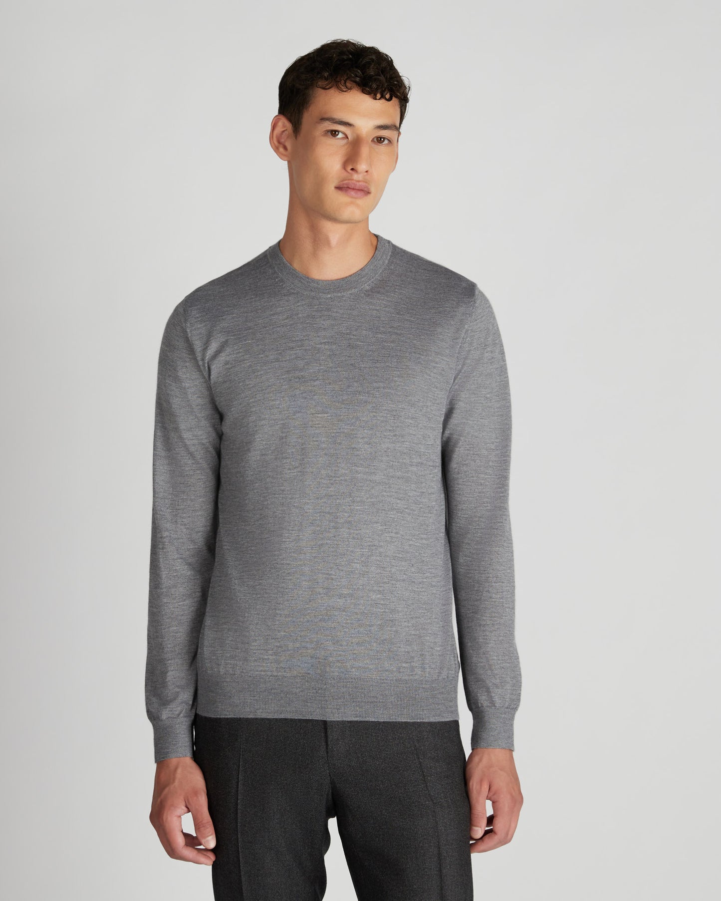 Girocollo slim fit in cashmere e seta