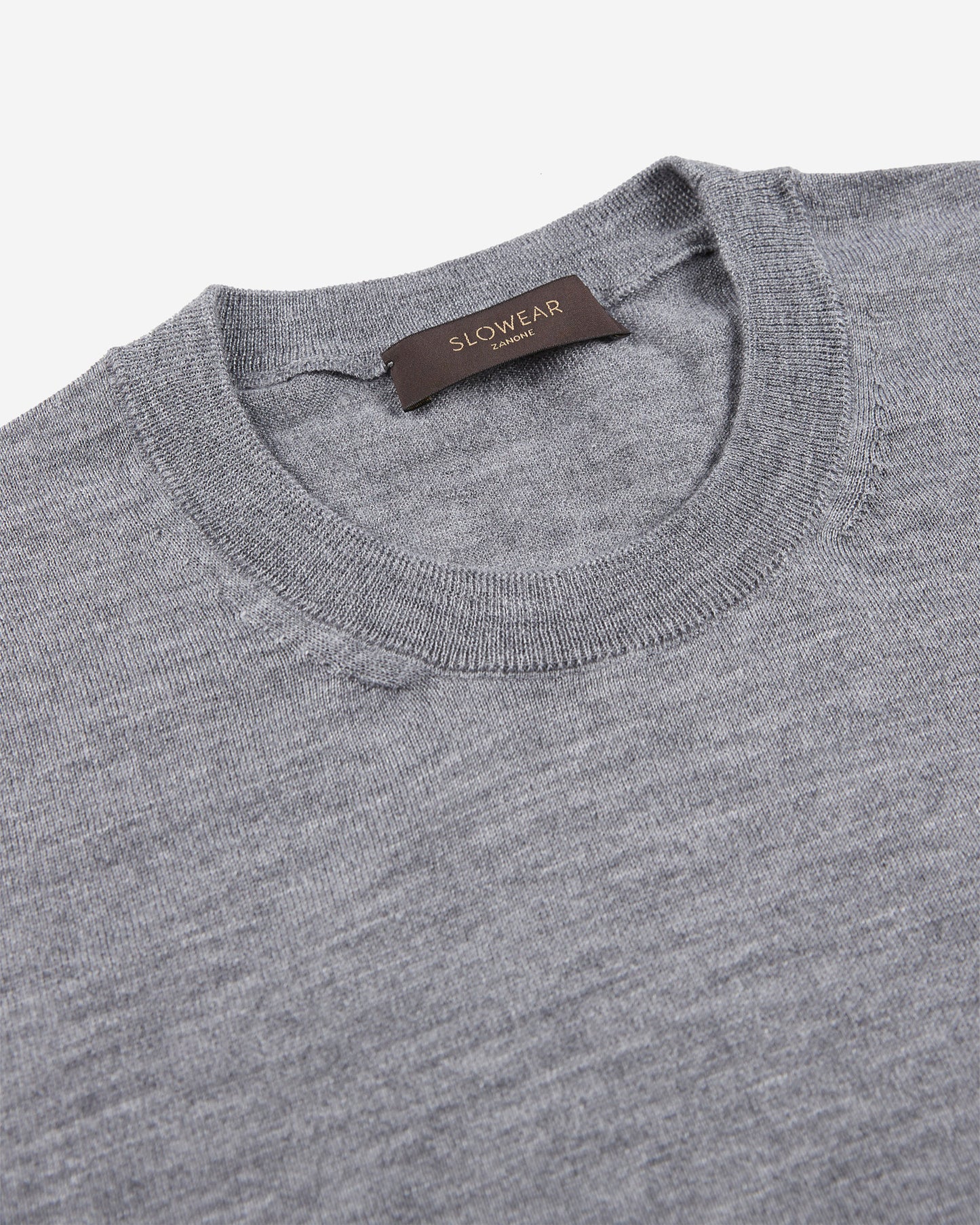 Girocollo slim fit in cashmere e seta