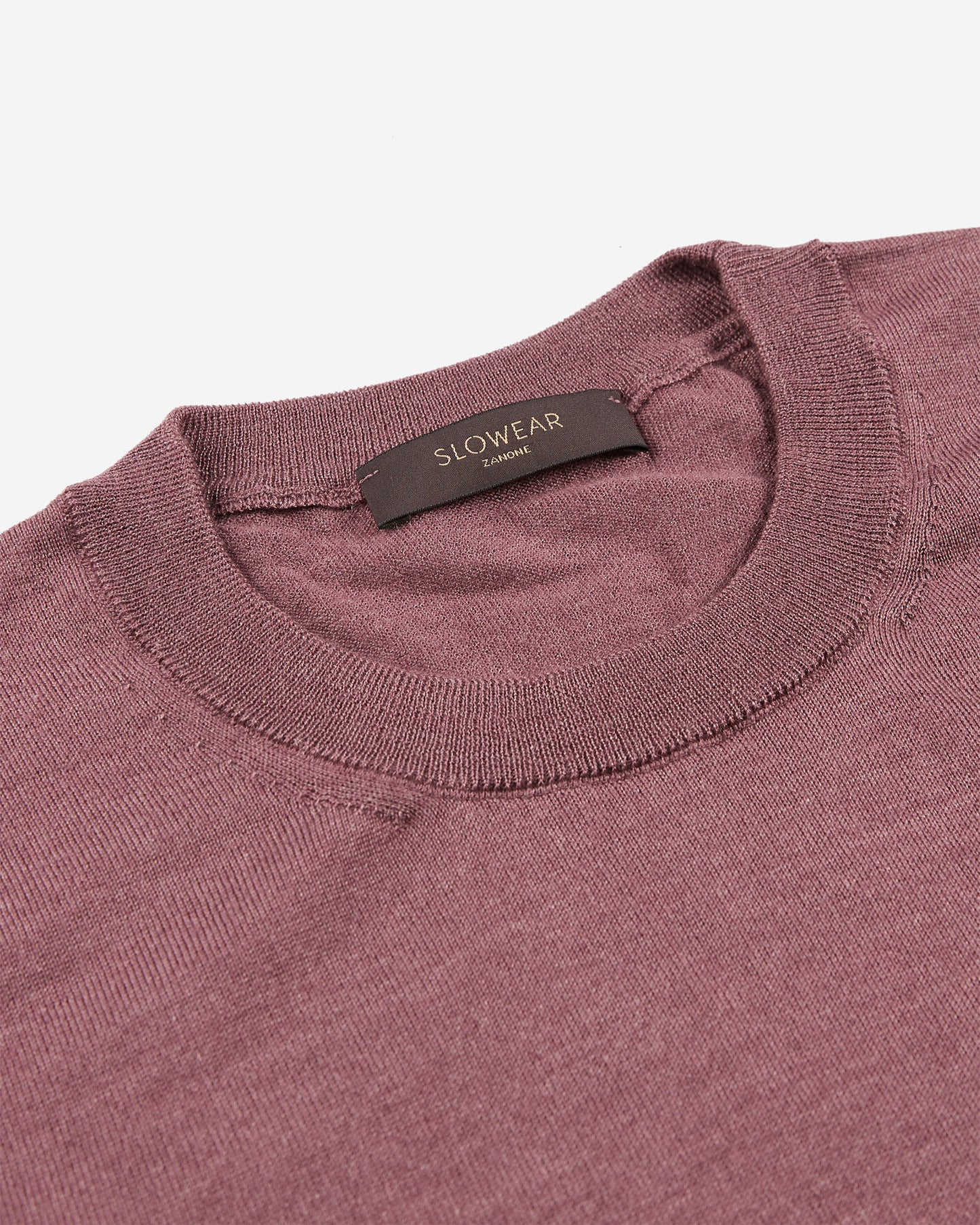 カシミアとシルク・スリムフィットクルーネック