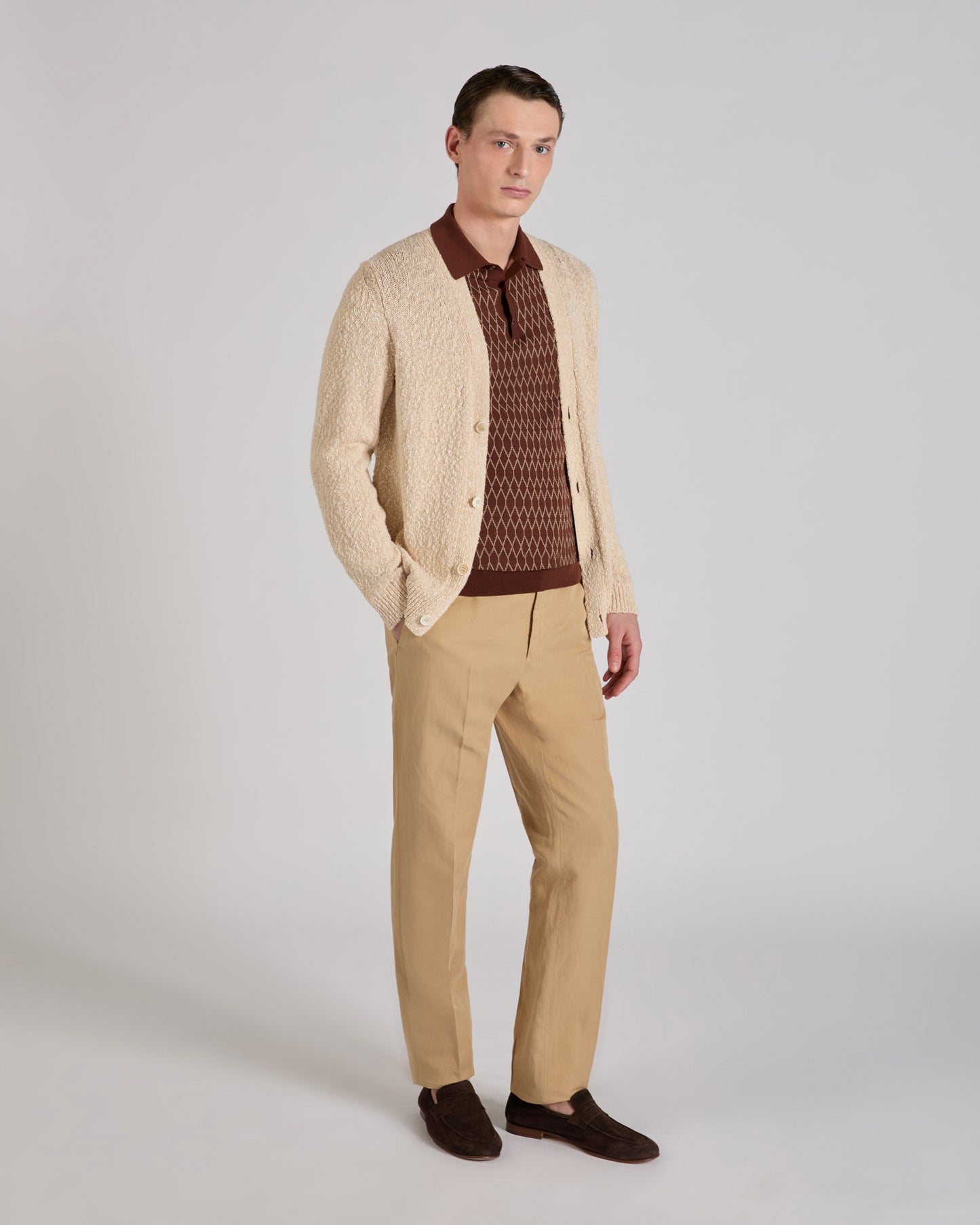 Slim fit cotton cardigan