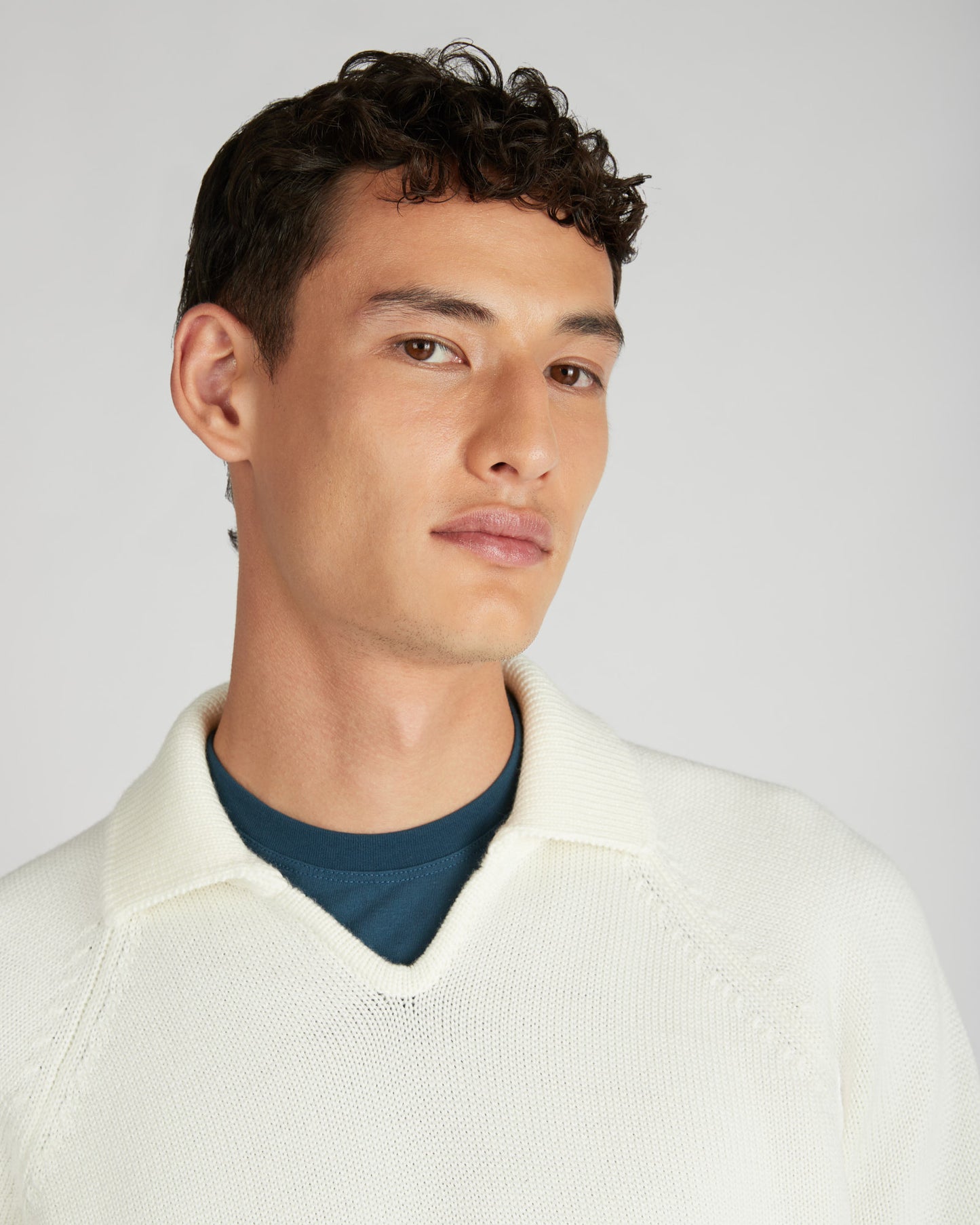 ウール・スリムフィットポロ