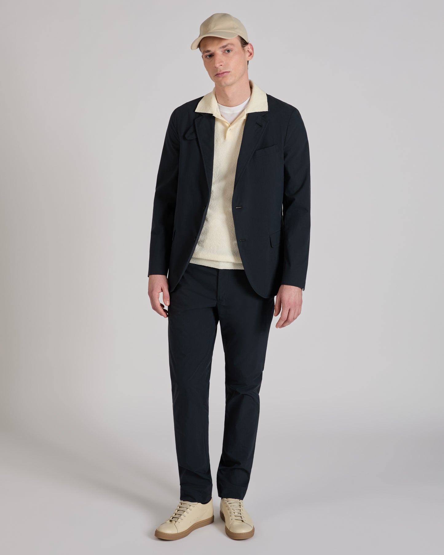 Poloshirt Slim Fit aus Baumwollbouclé