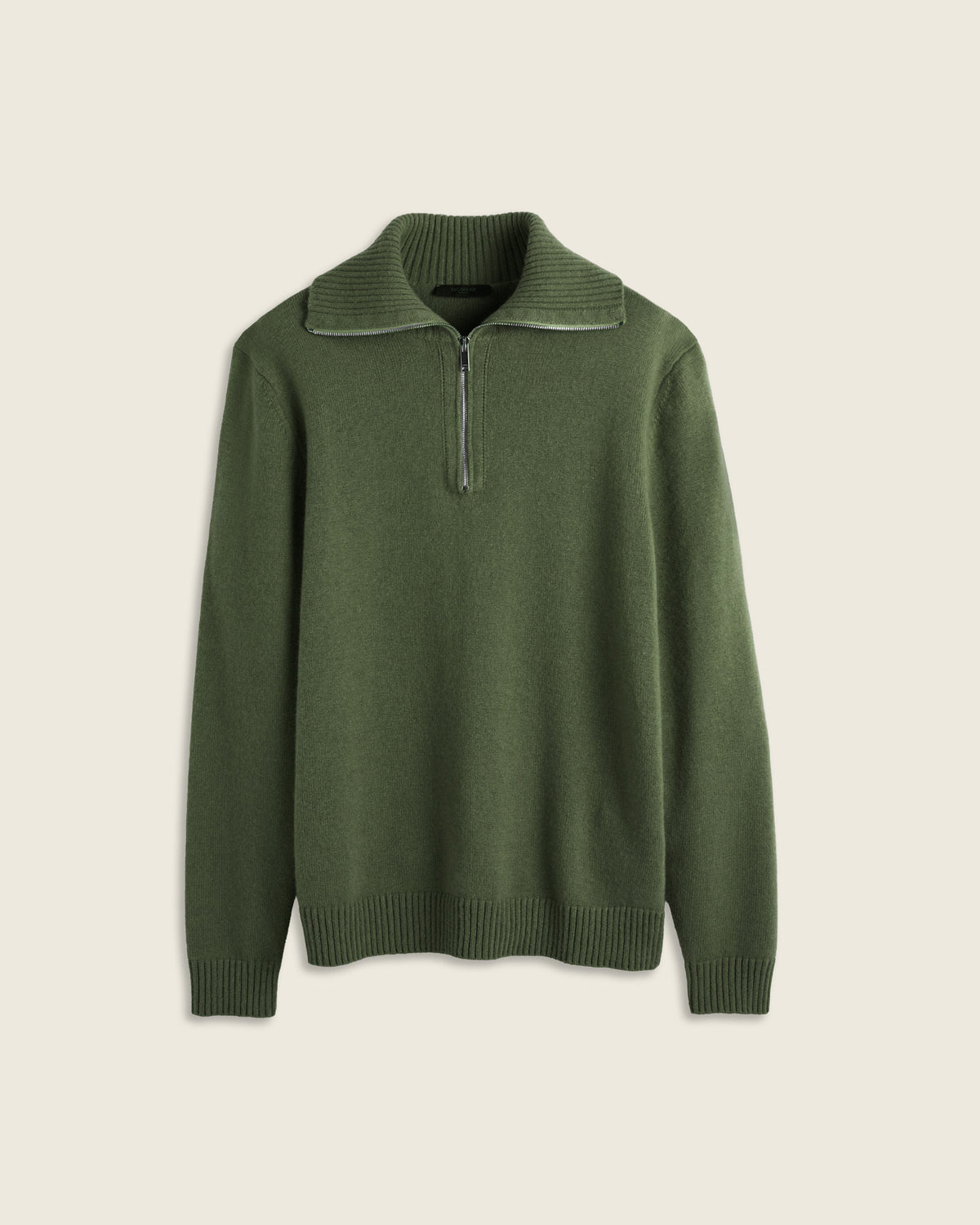 Maglia con zip slim fit in cashmere