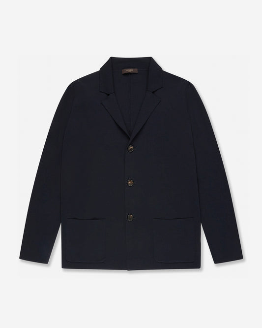 Slim fit cotton crepe jacket