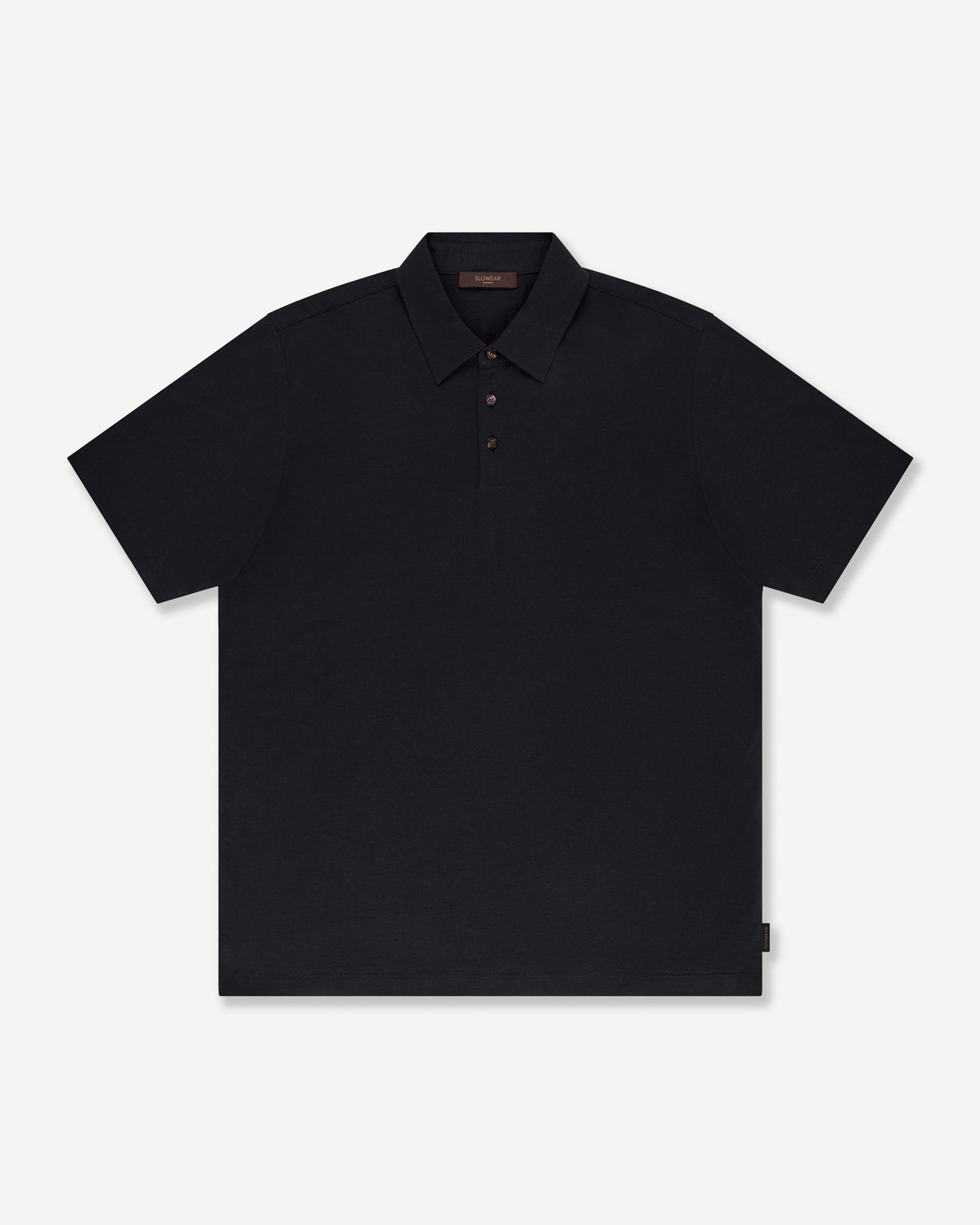 Slim fit cotton and silk jersey polo shirt
