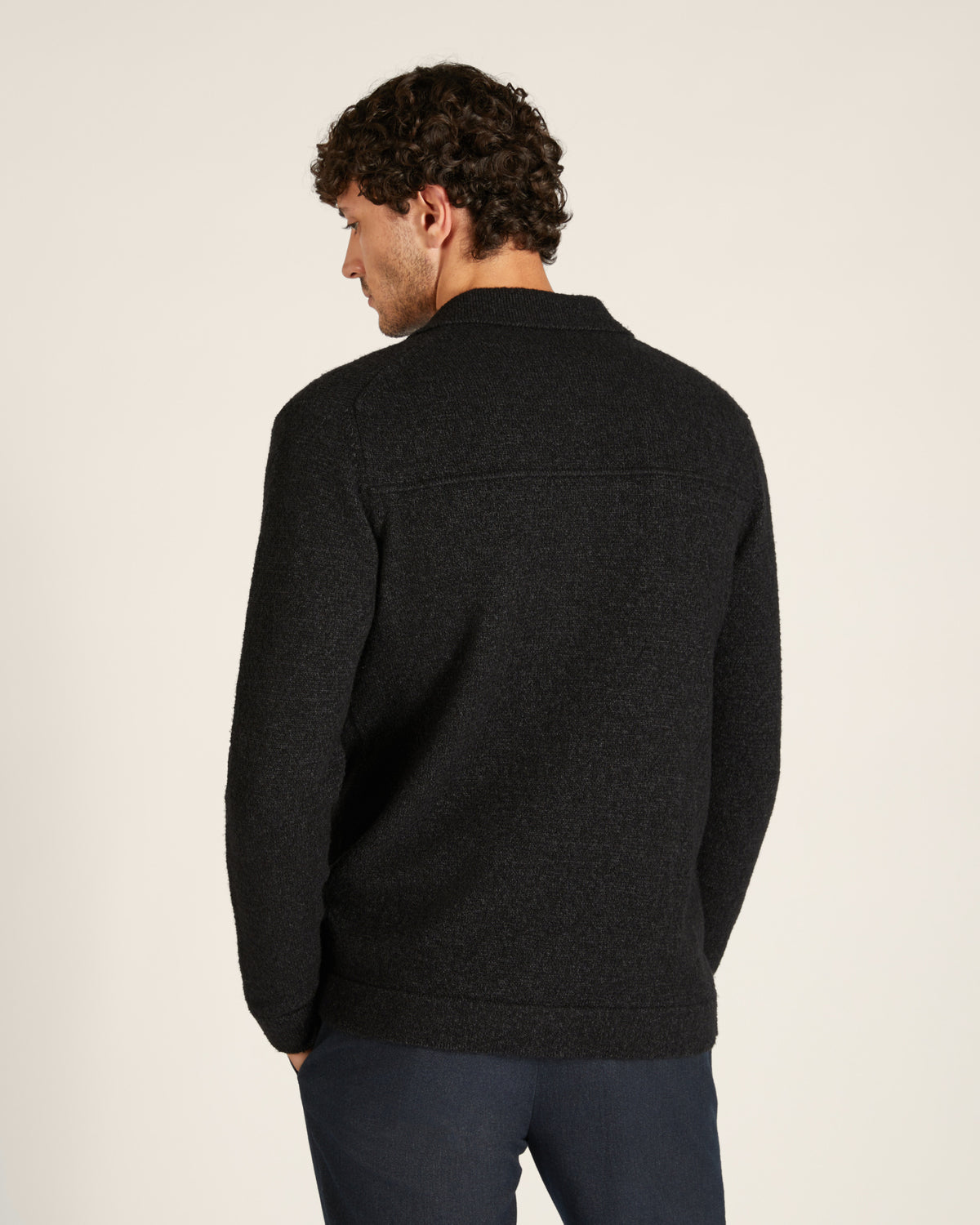 Bouclé-Overshirt aus Geelong-Wolle
