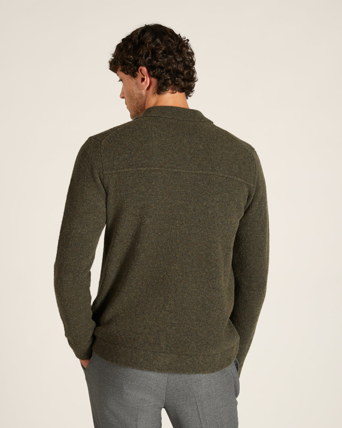 Bouclé-Overshirt aus Geelong-Wolle