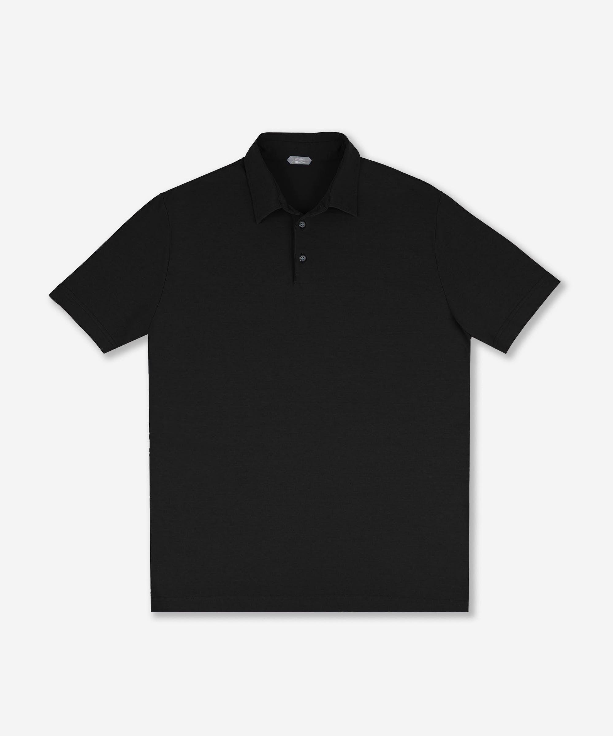 Zanone - Slim-fit organic IceCotton polo shirt - black