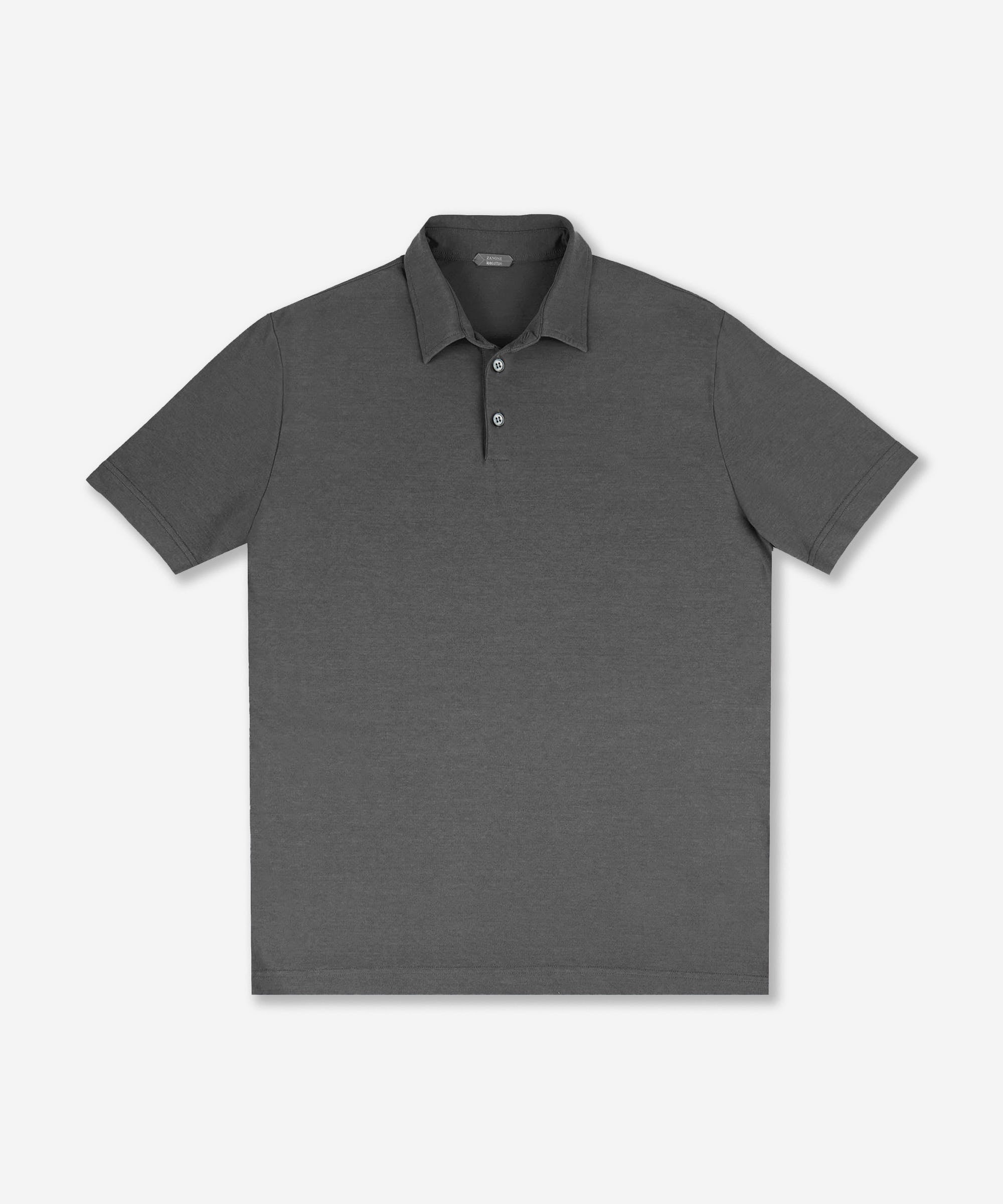 Zanone - Slim-fit organic IceCotton polo shirt - asphalt