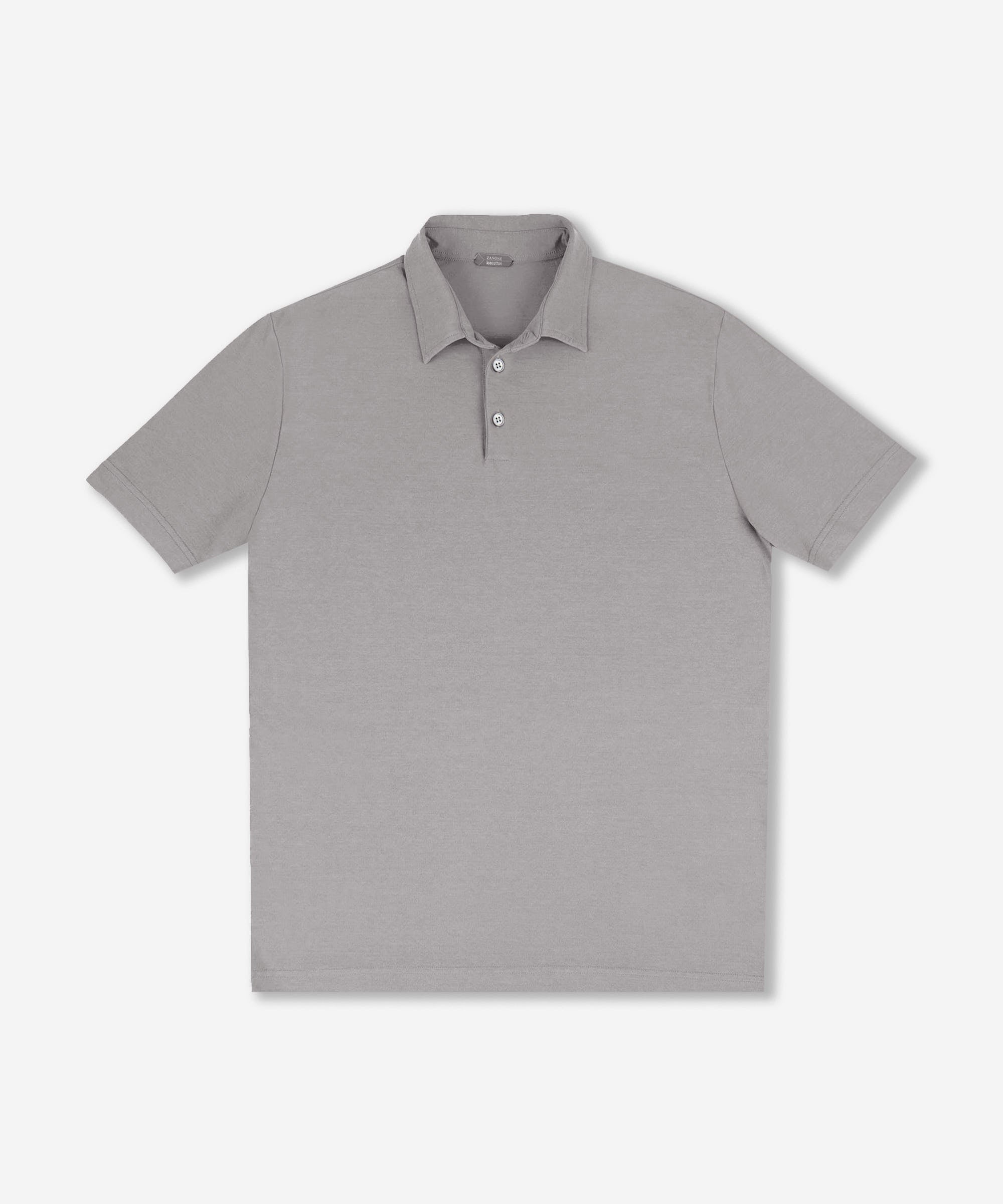 Zanone - Slim-fit organic IceCotton polo shirt - grey