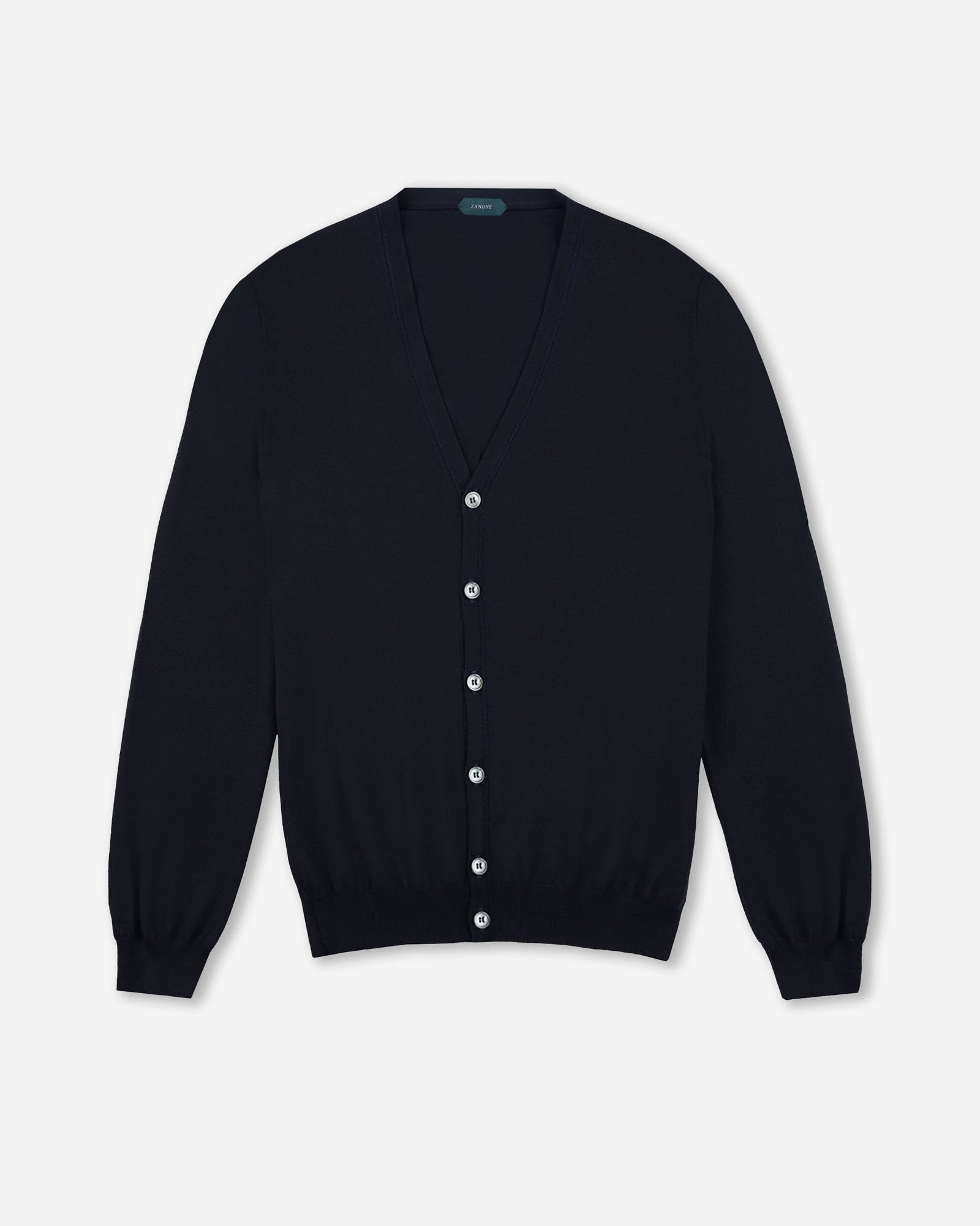 Zanone - Slim-fit cardigan in certified Flexwool - blue