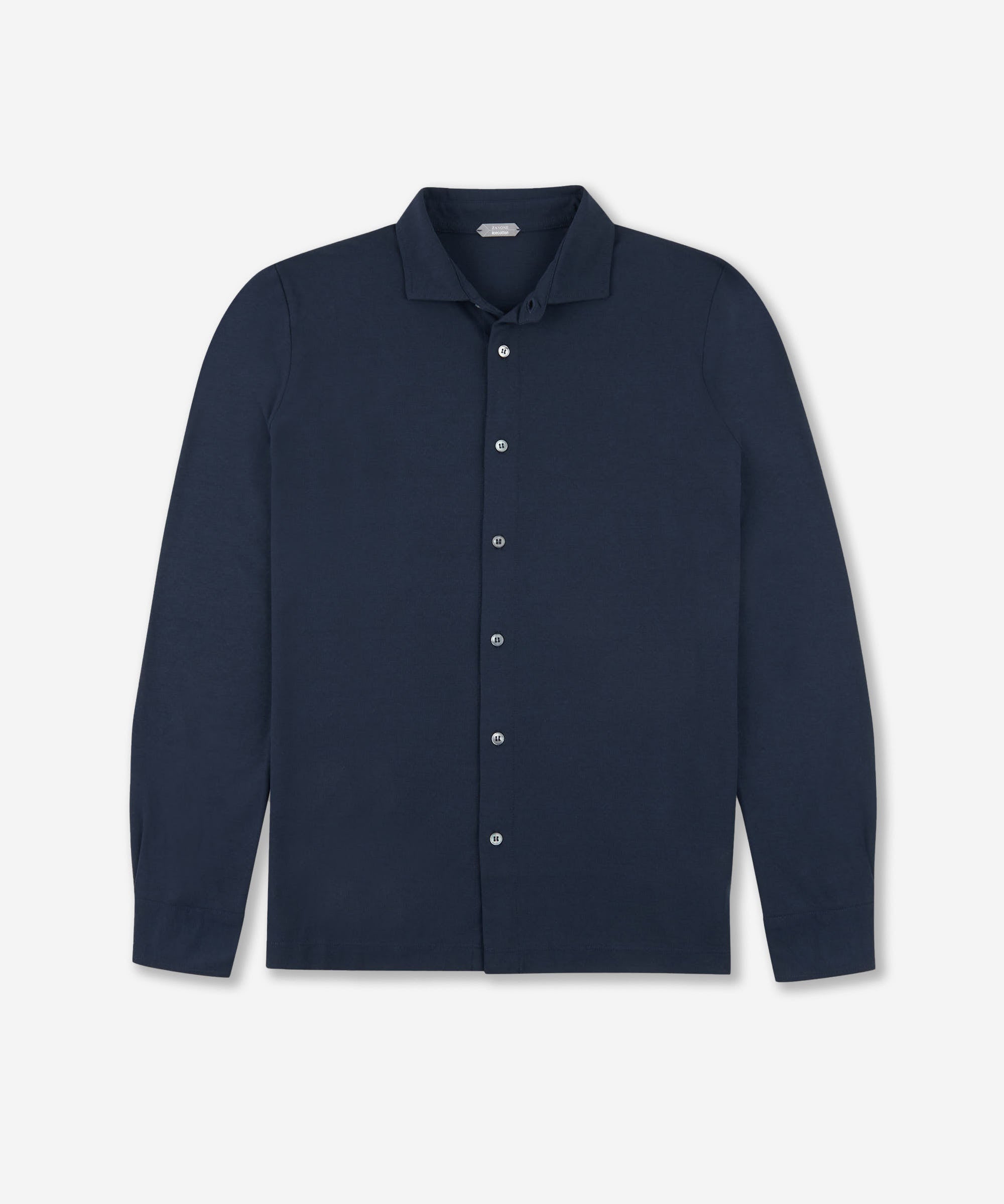 Zanone - Slim-fit organic IceCotton shirt - blue