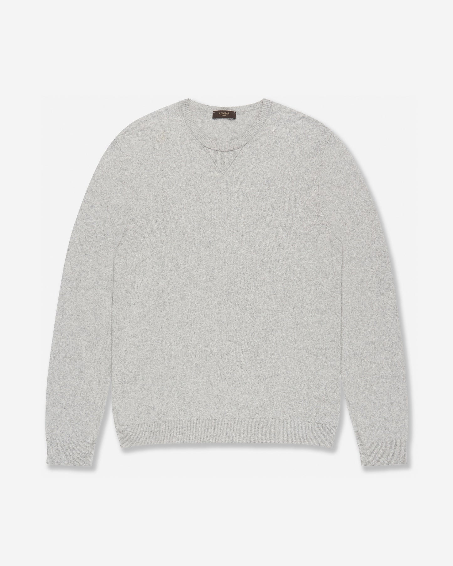 Slim fit cotton bouclé crew-neck jumper