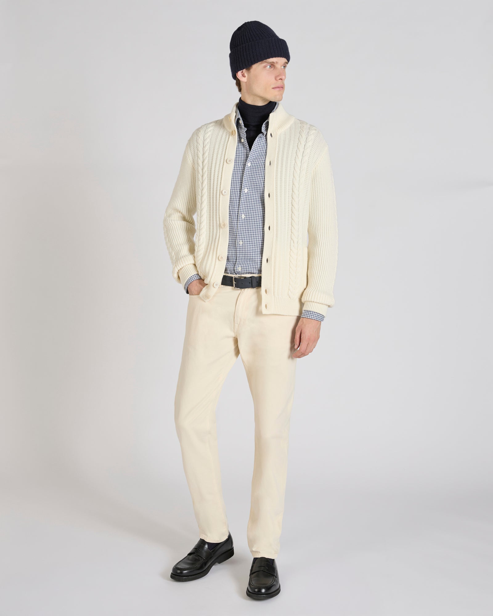 Zanone - Slim fit wool Chioto - milk – Slowear