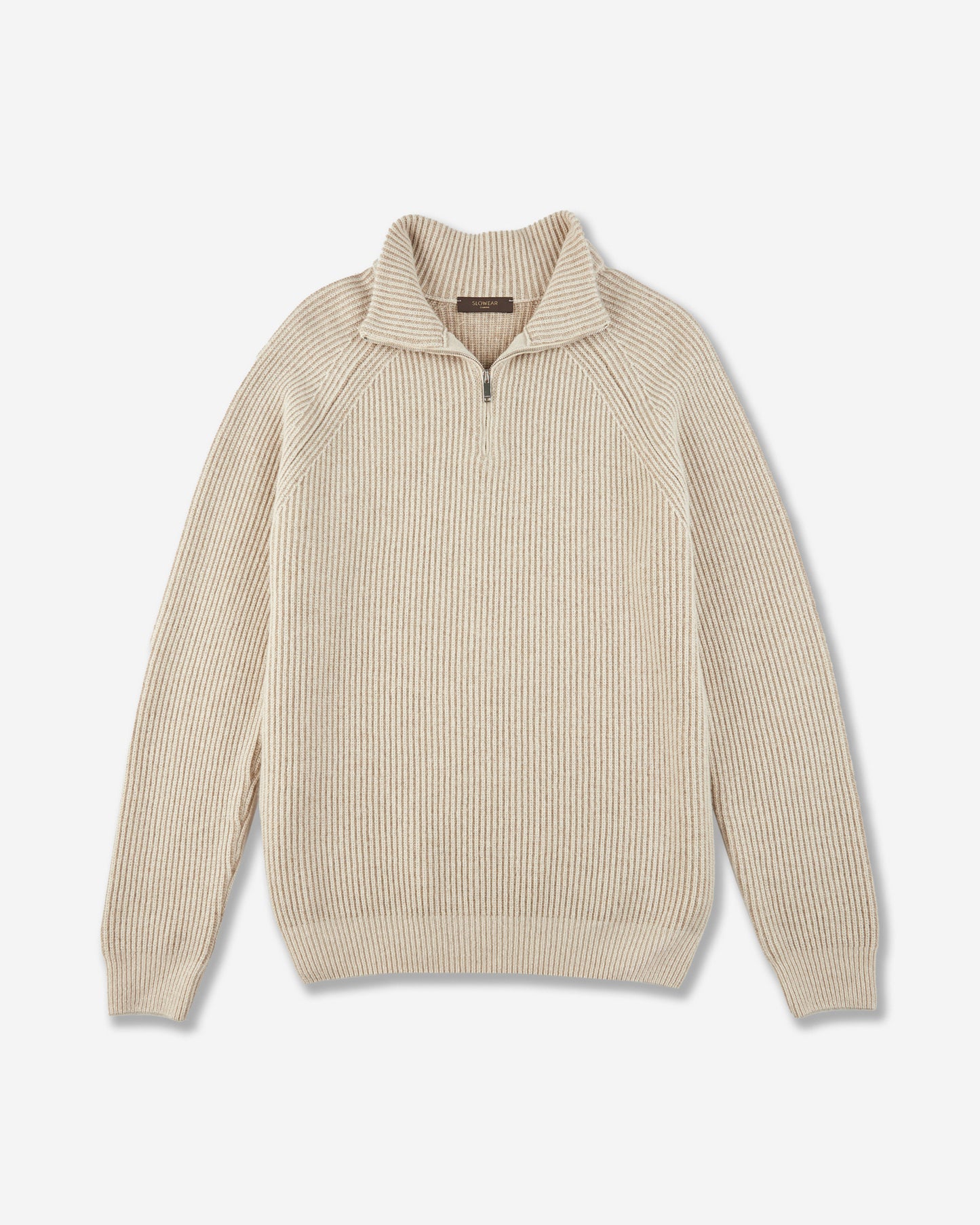 カシミア・スリムフィットハイネックニット