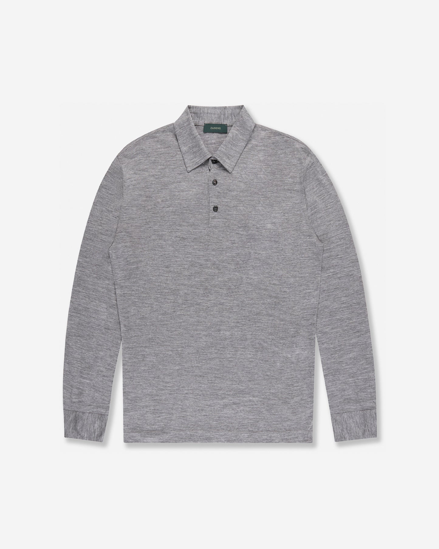 Slim-fit wool jersey polo shirt