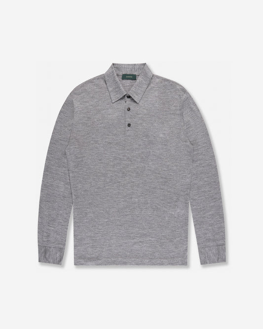 ウールジャージー スリムフィット ポロシャツ