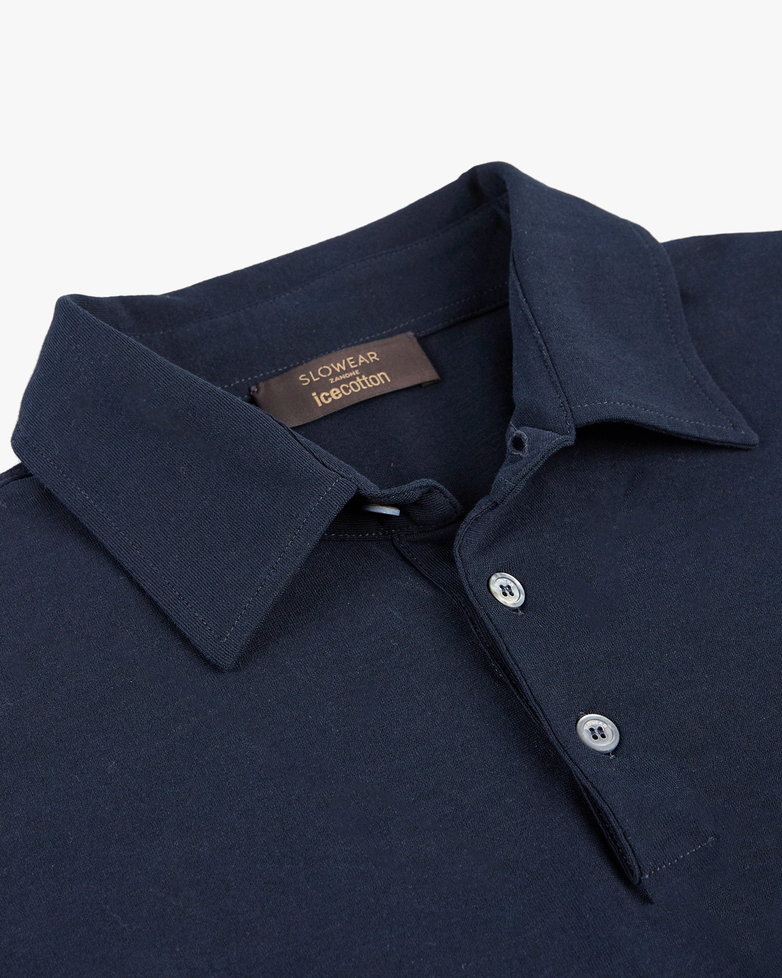 Zanone - Slim-fit organic IceCotton polo shirt - blue – Slowear