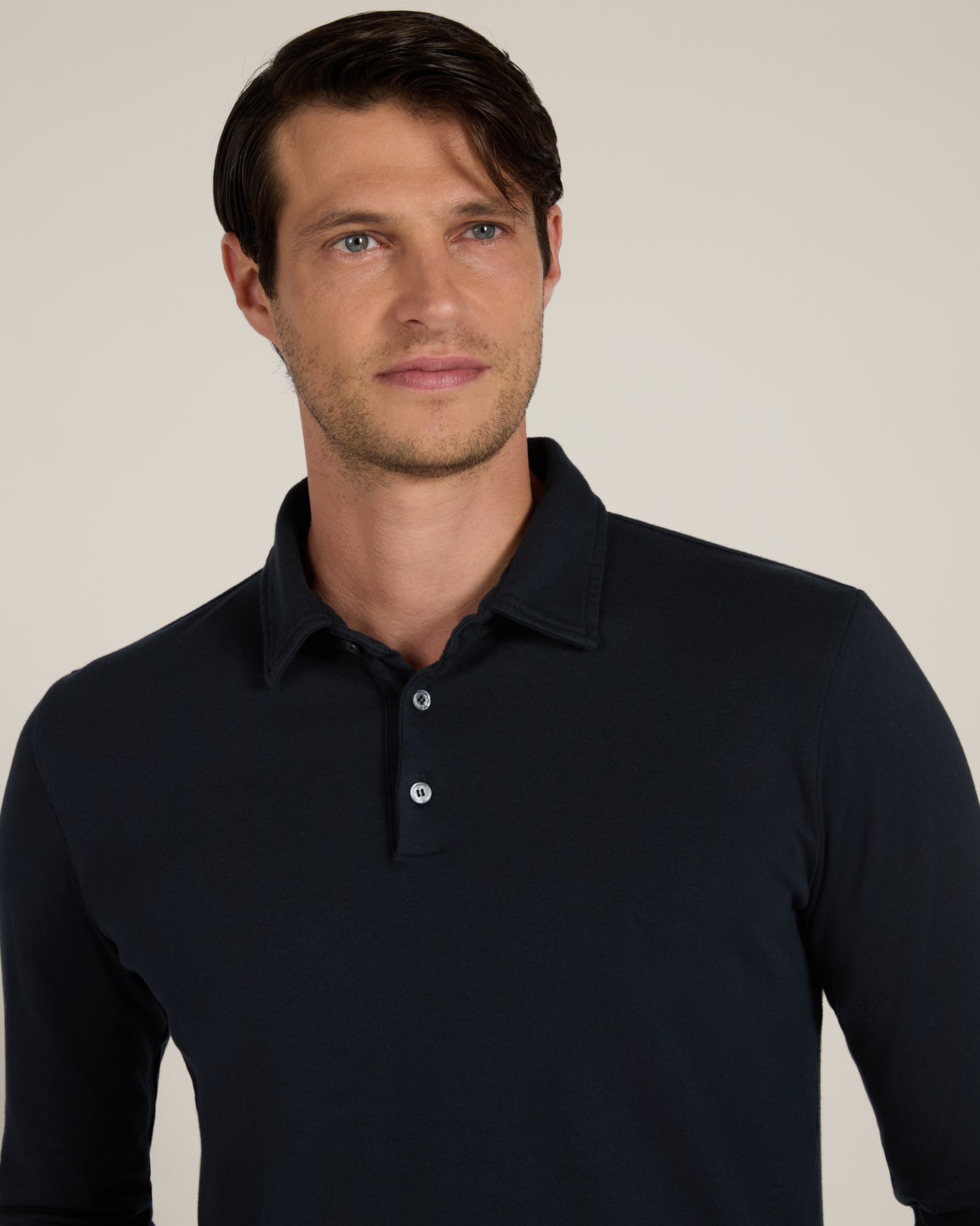 Interlock cotton polo shirt