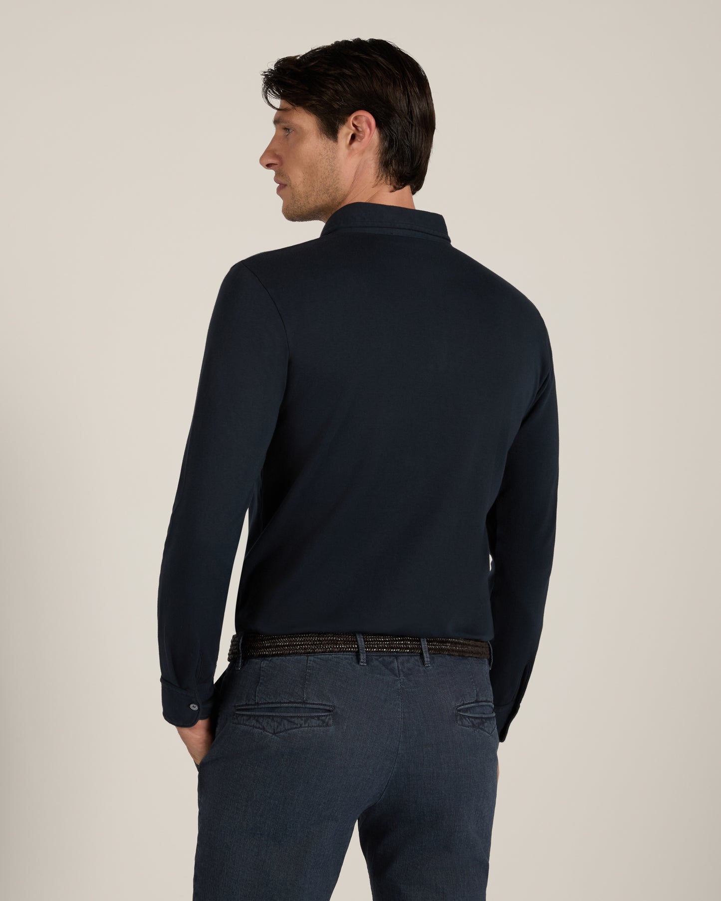 Interlock cotton polo shirt