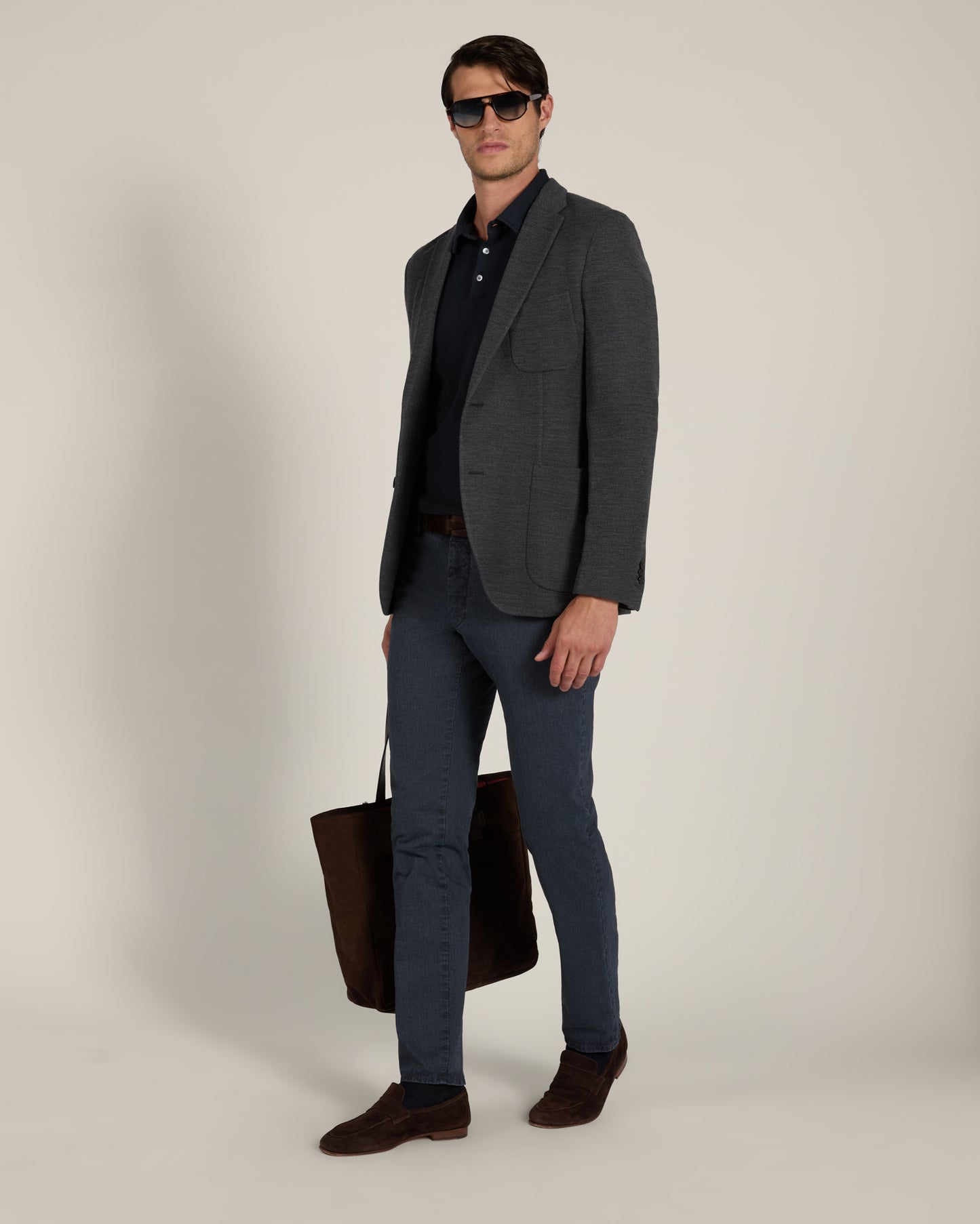 Interlock cotton polo shirt
