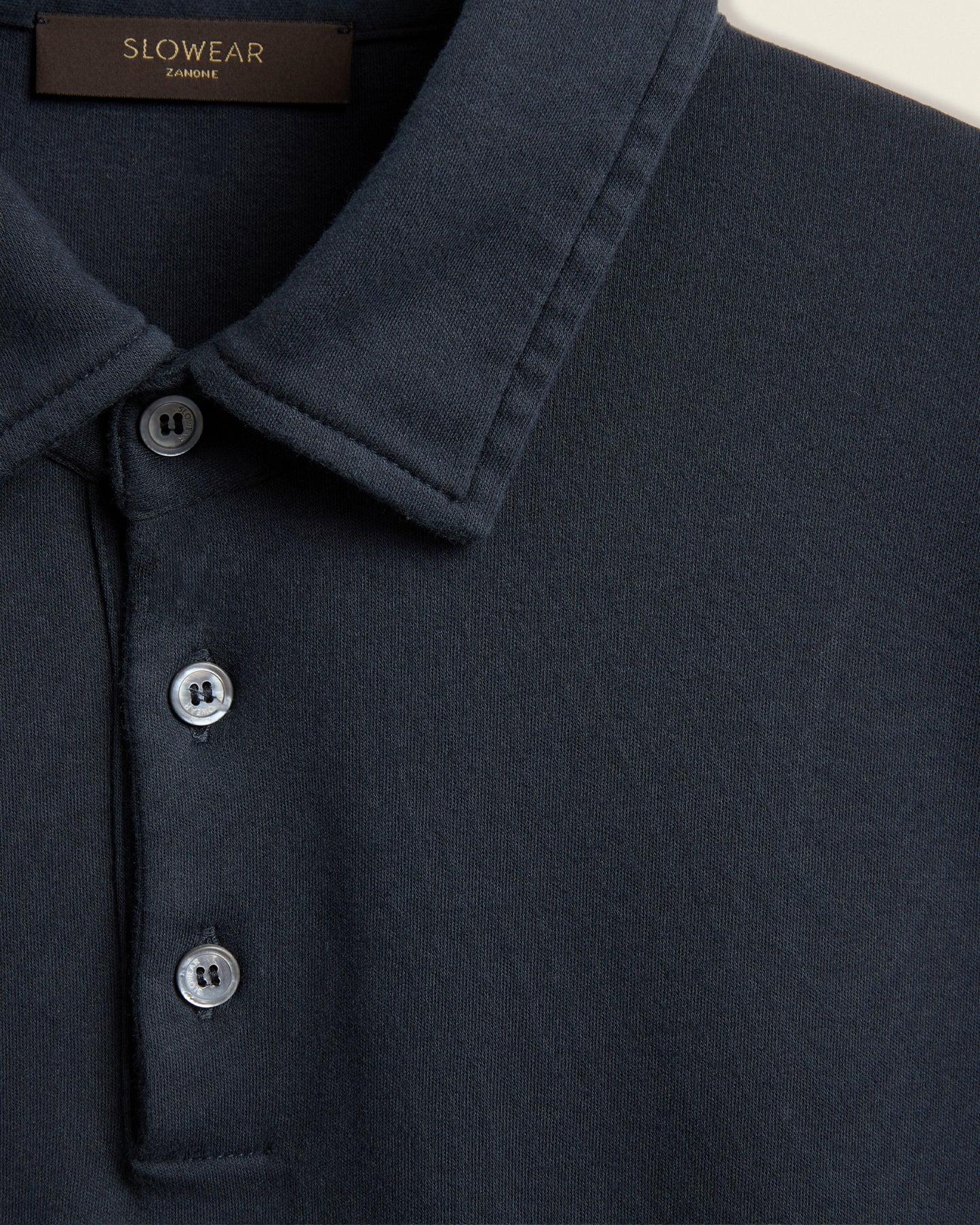 Interlock cotton polo shirt