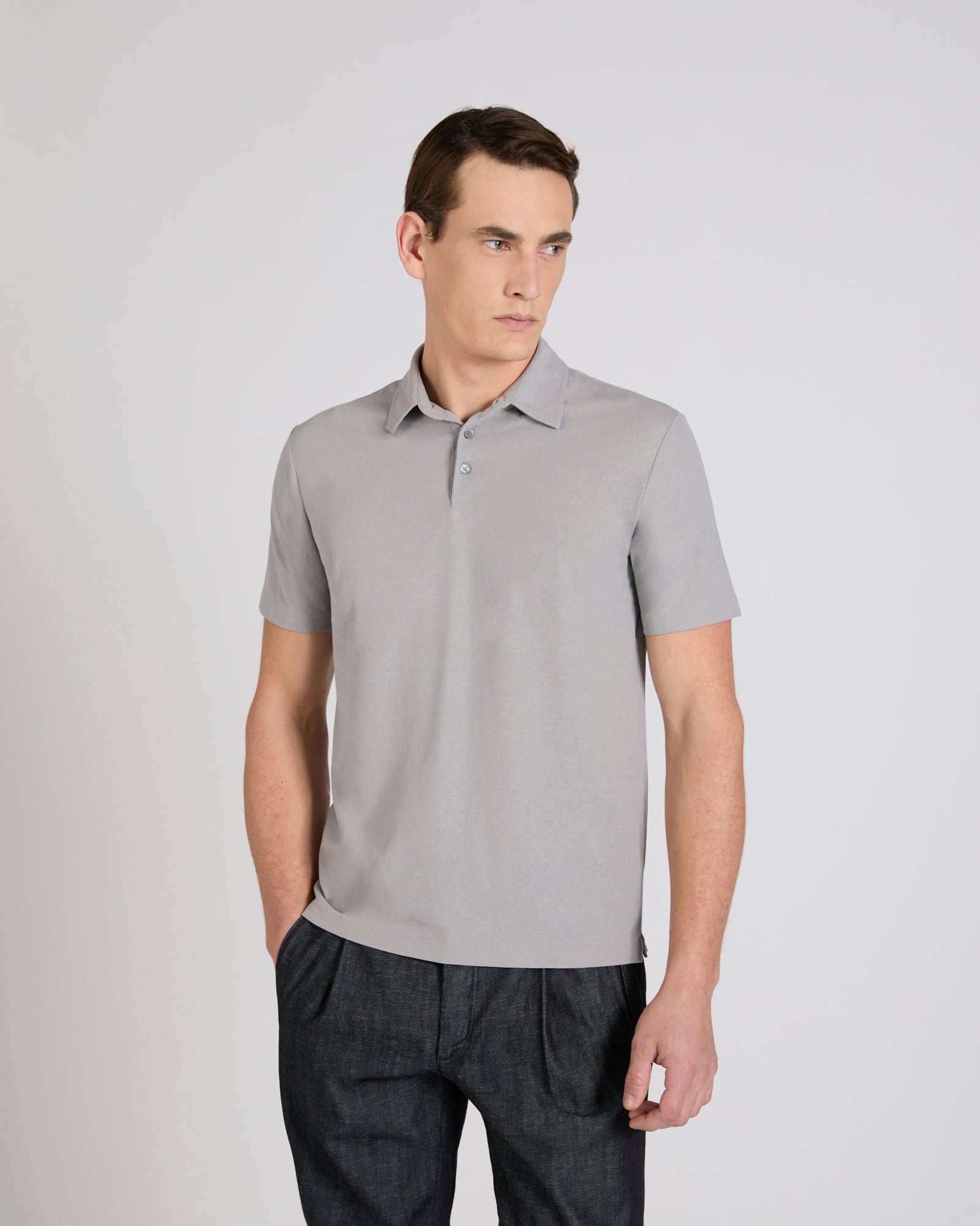 Zanone - Slim fit IceCotton polo shirt - grey – Slowear