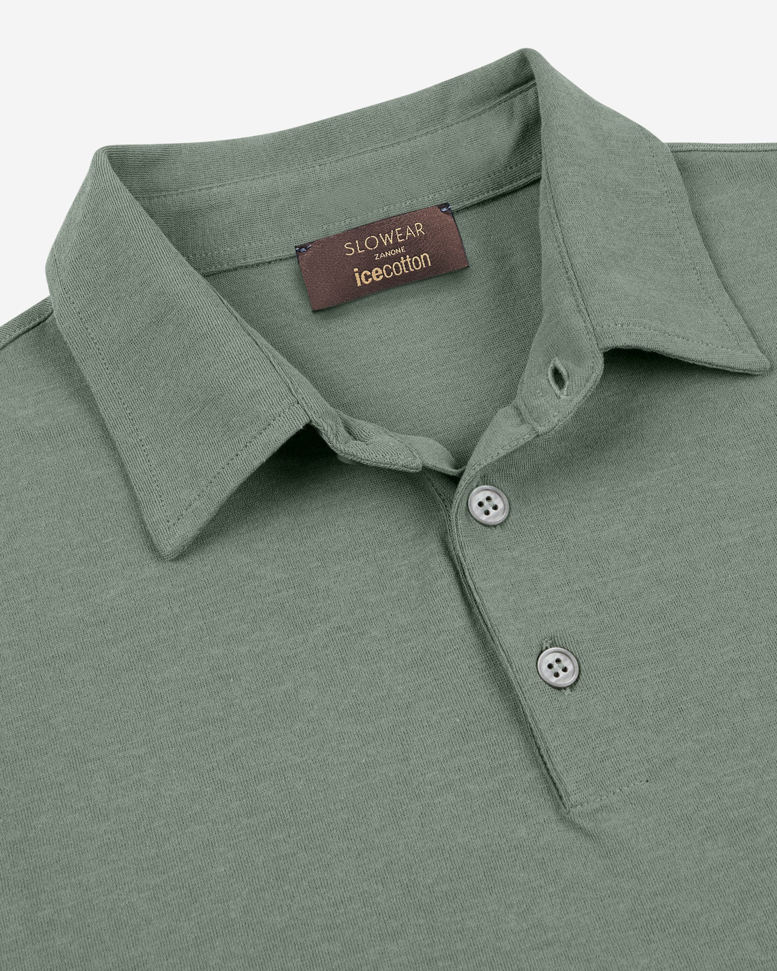 Zanone - Slim fit IceCotton polo shirt - military – Slowear