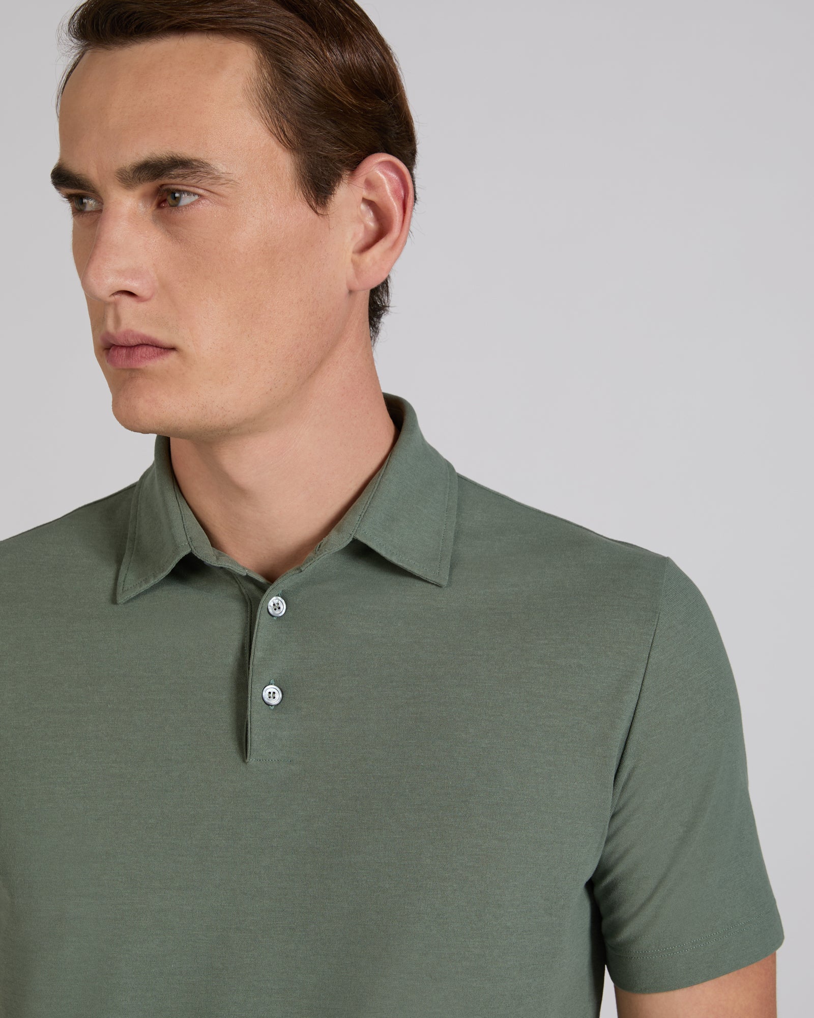 Zanone - Slim fit IceCotton polo shirt - military – Slowear
