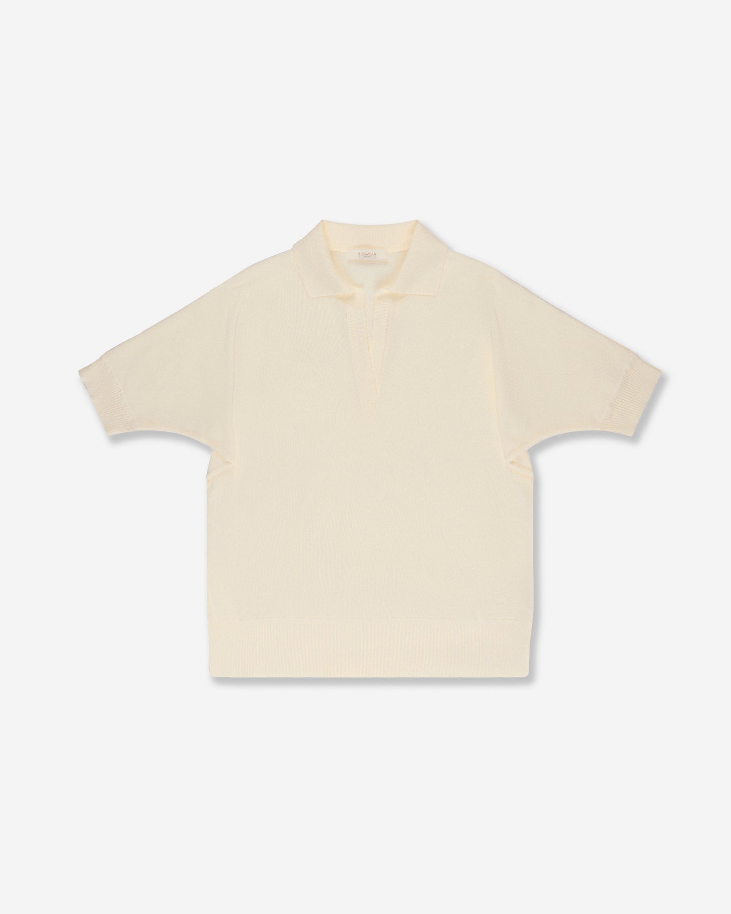 Regular fit cotton crêpe polo shirt