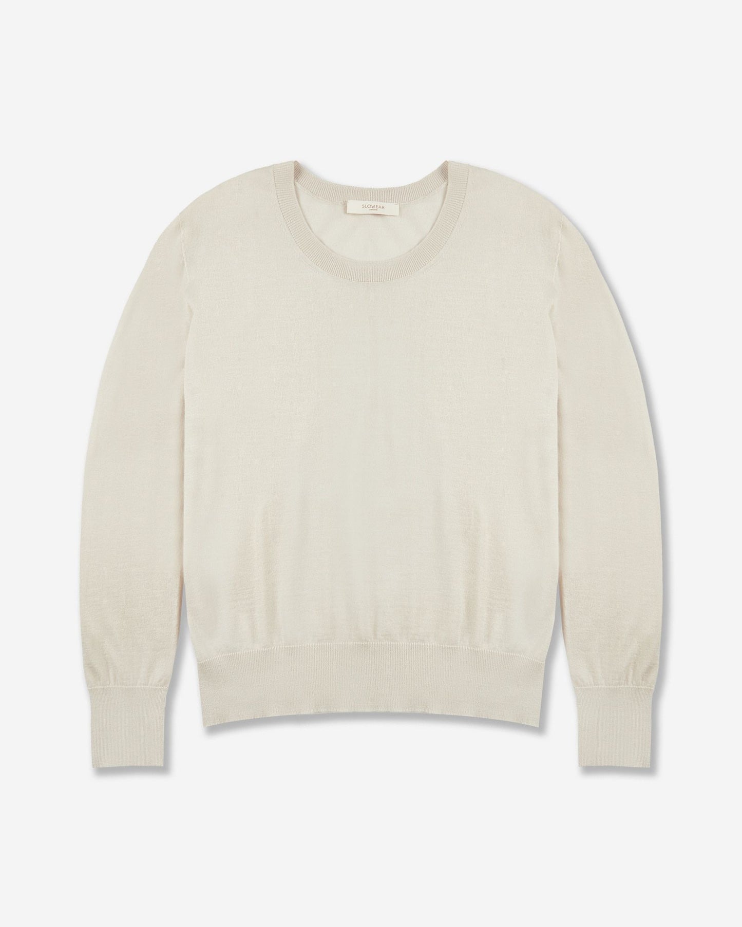 Regular fit crewneck sweater in cashmere and silk