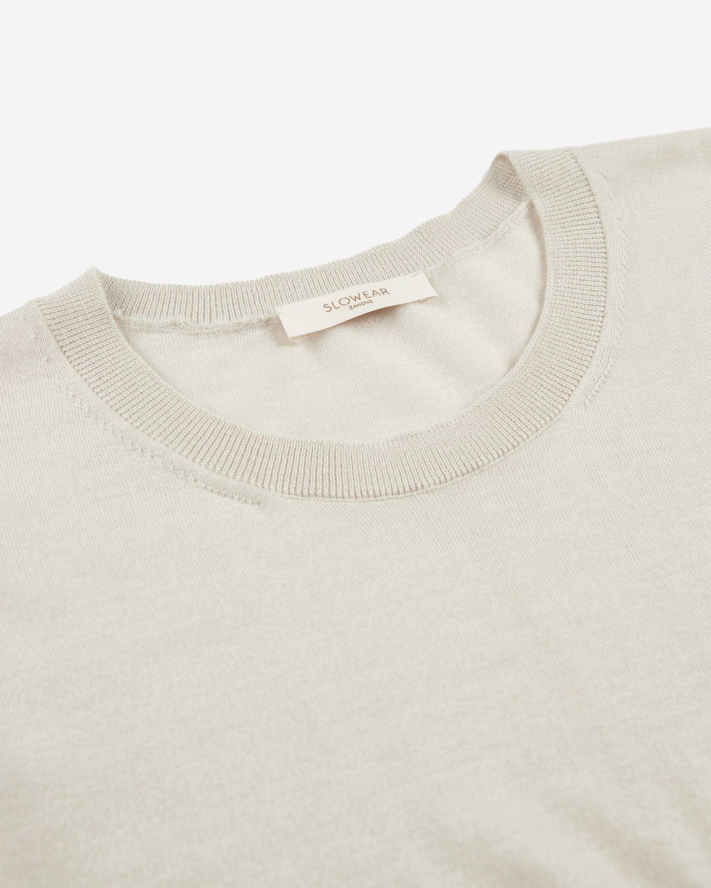 Regular fit crewneck sweater in cashmere and silk