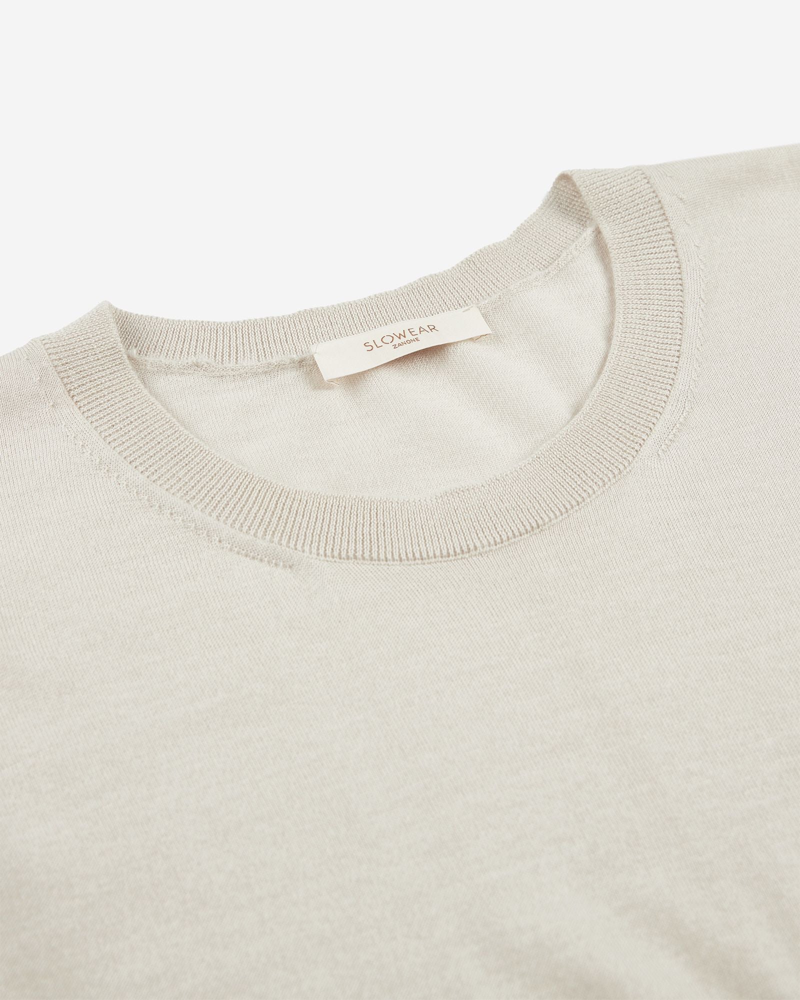 Regular fit crewneck sweater in cashmere and silk