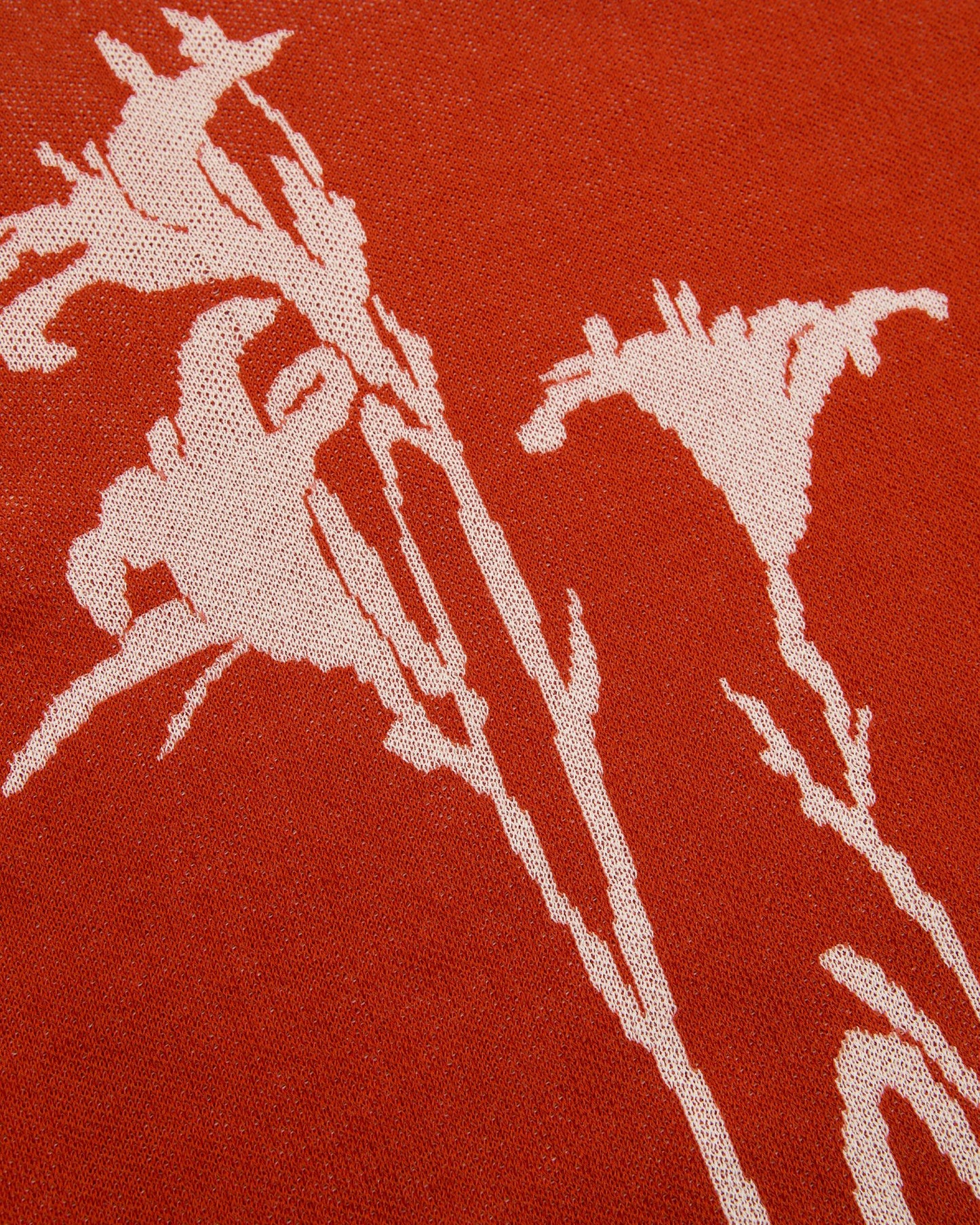 Zanone - Regular fit cotton crêpe jacquard jumper - orange + ivory