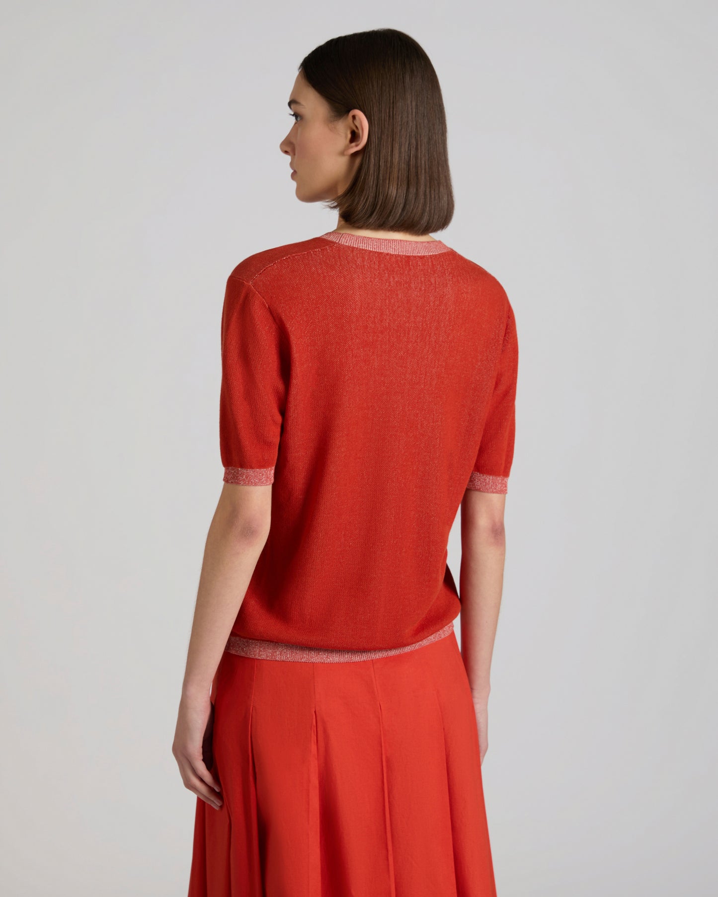 Regular Fit-Pullover aus Baumwollkrepp-Jacquard