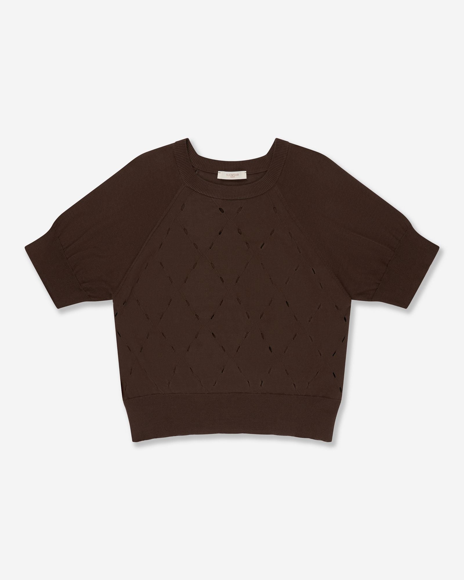 Zanone - Regular fit crêpe cotton jumper - brown