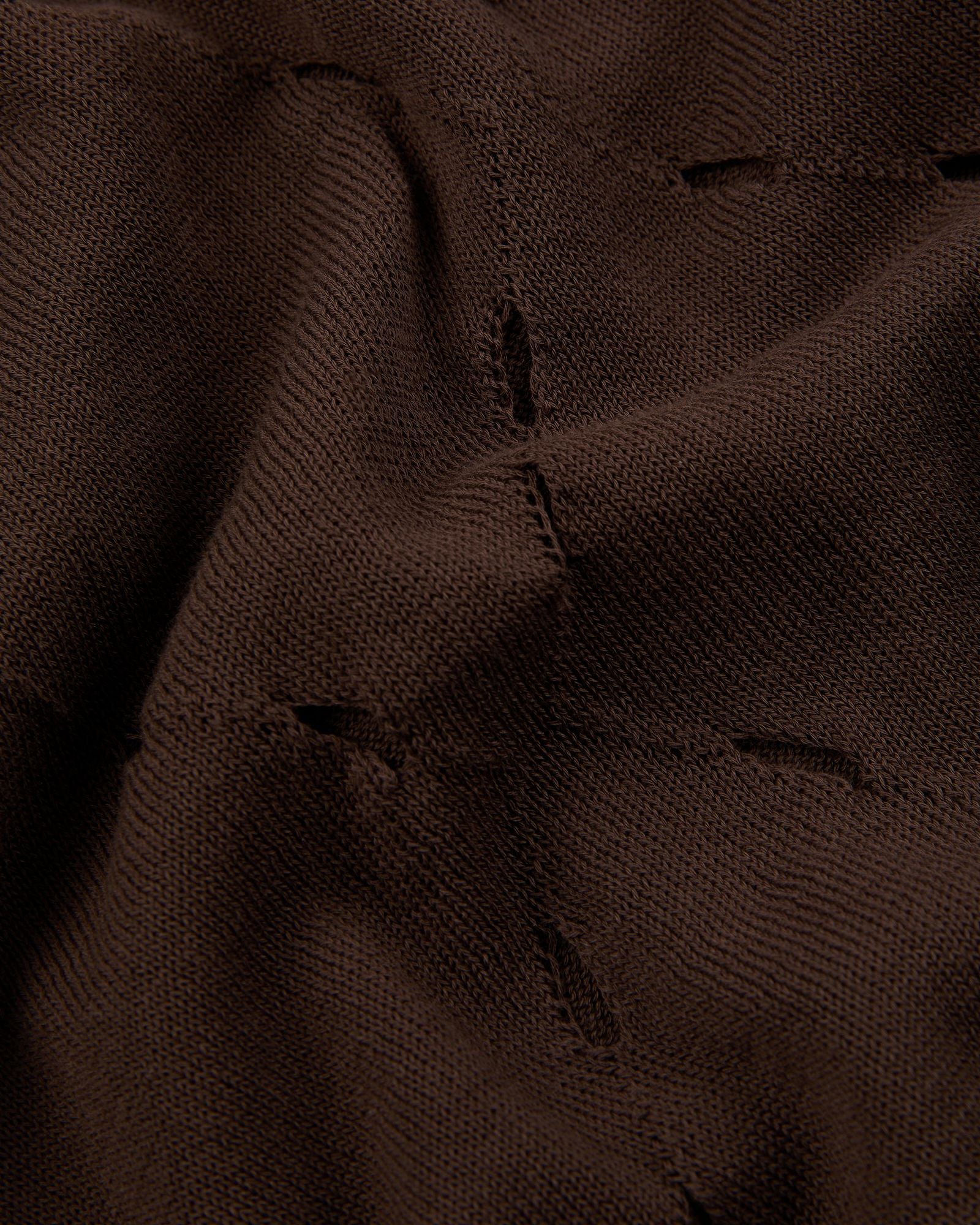 Zanone - Regular fit crêpe cotton jumper - brown