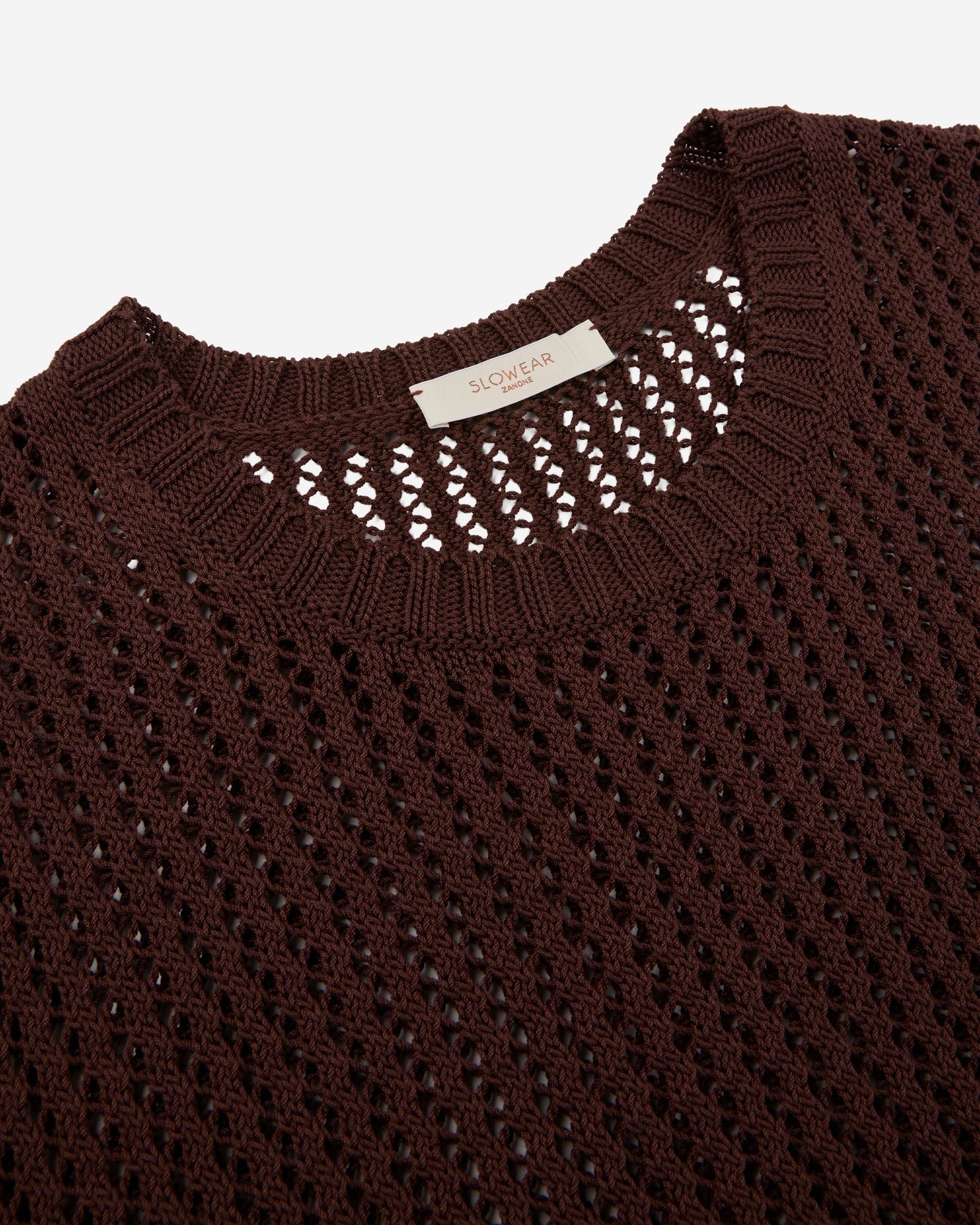 Zanone - Regular fit cotton crew neck jumper - mocha