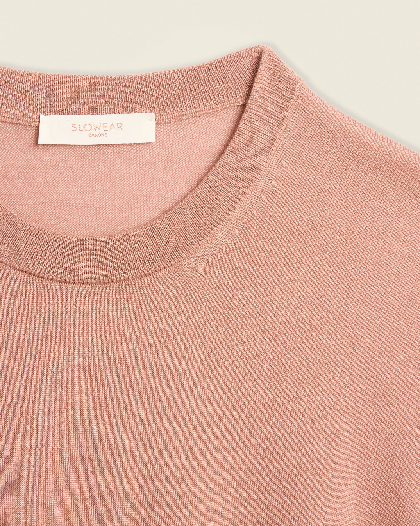 Pull ras-du-cou coupe slim en cachemire et soie