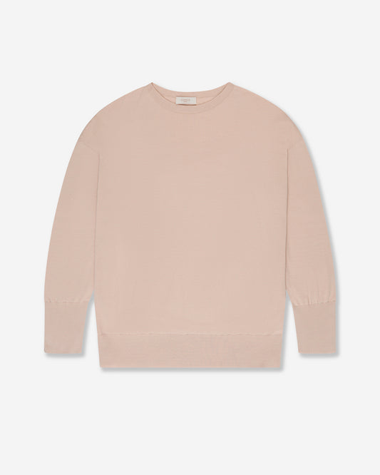 Oversized cotton and silk jumper