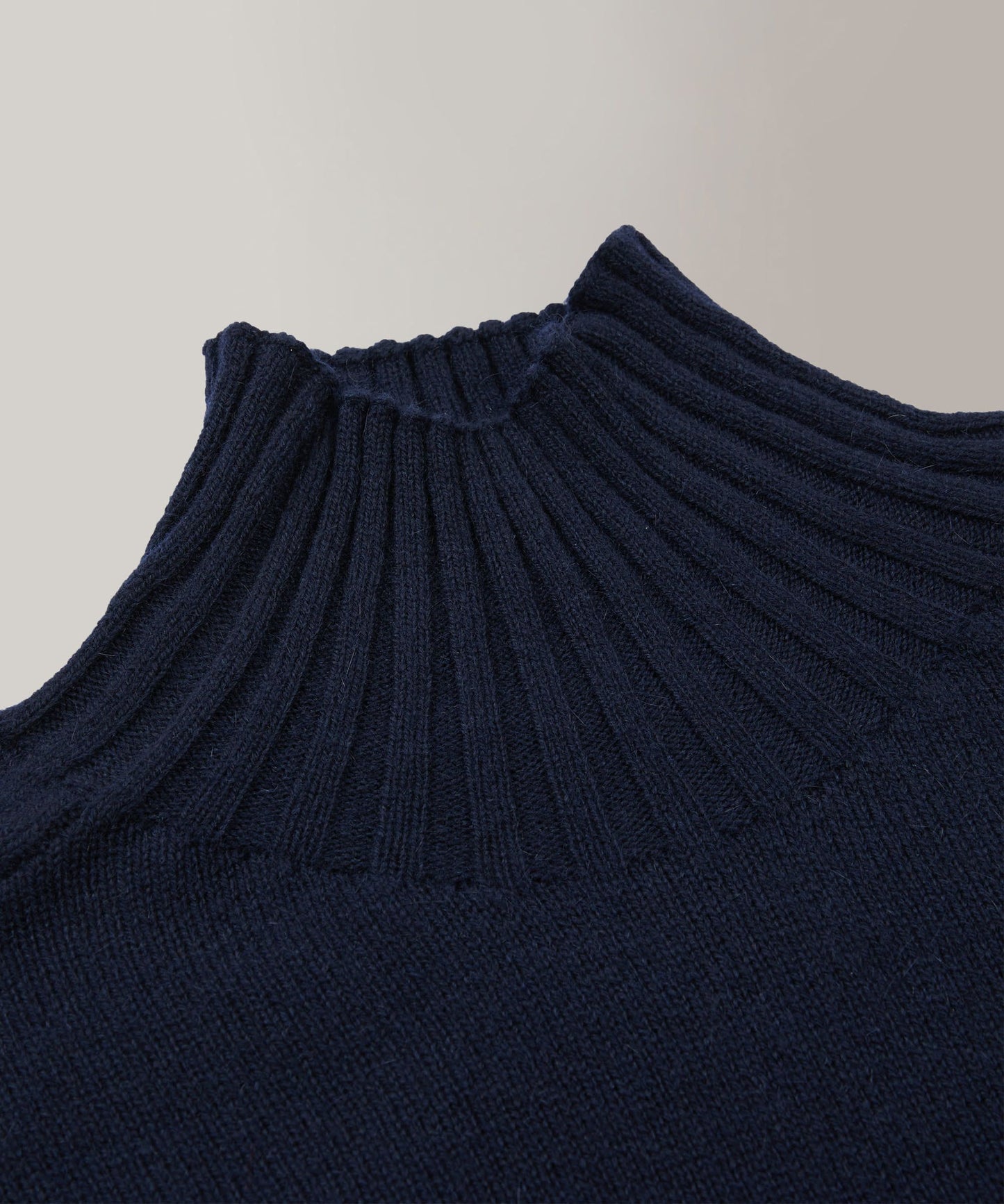 Wool and Angora mock neck sweater